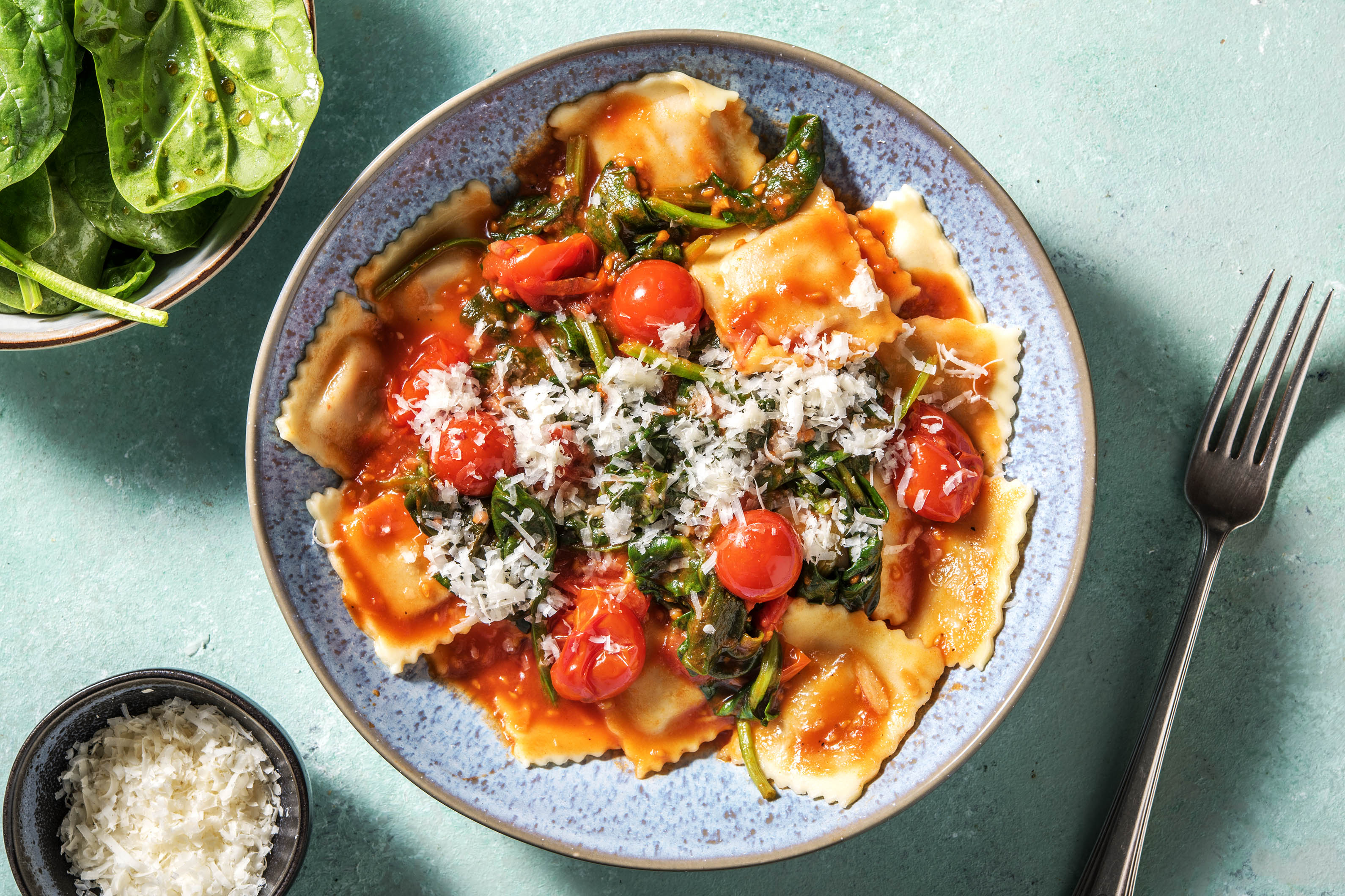 Ravioli frais à la ricotta et aux épinards