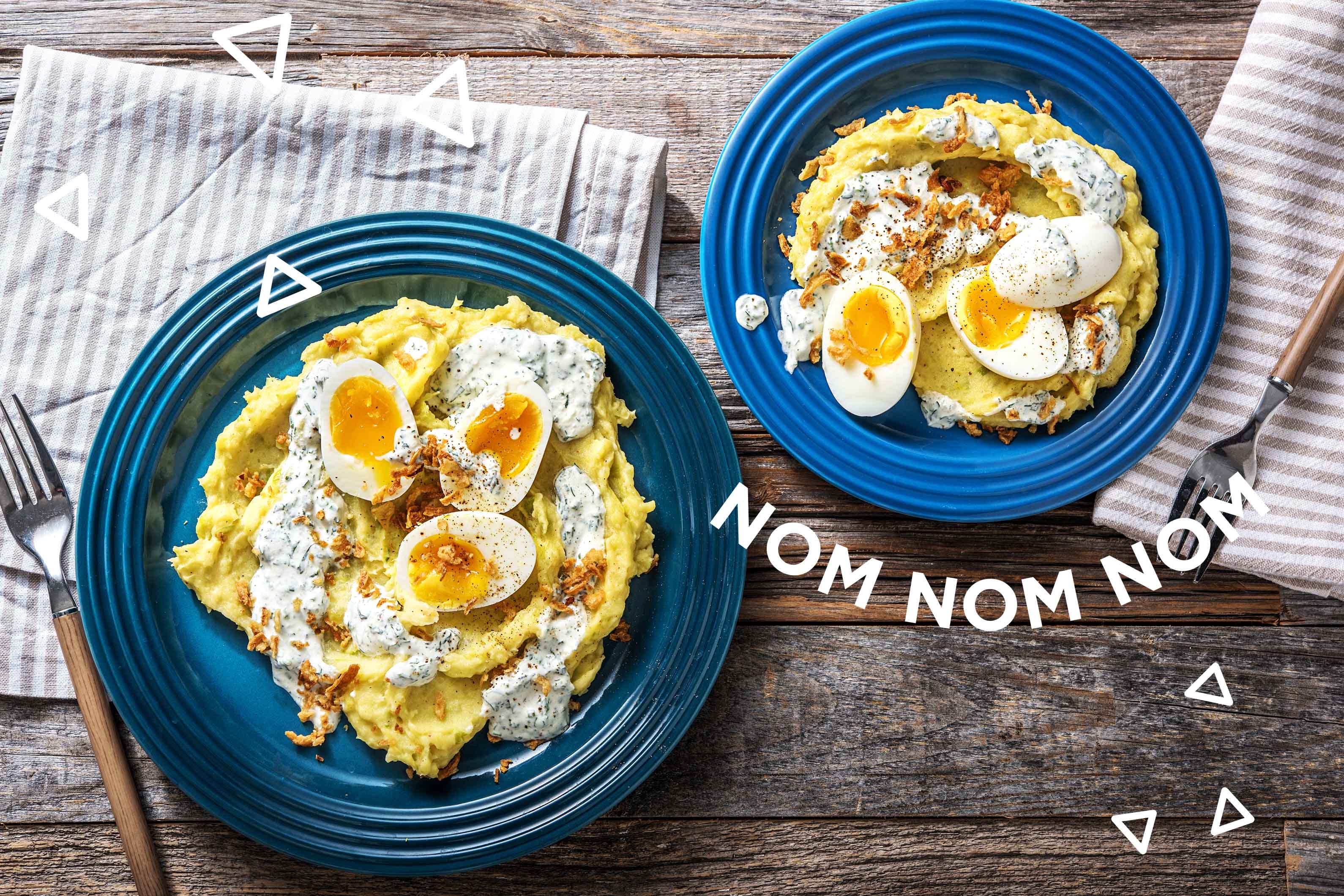 Versteckter Porreestampf mit Käse