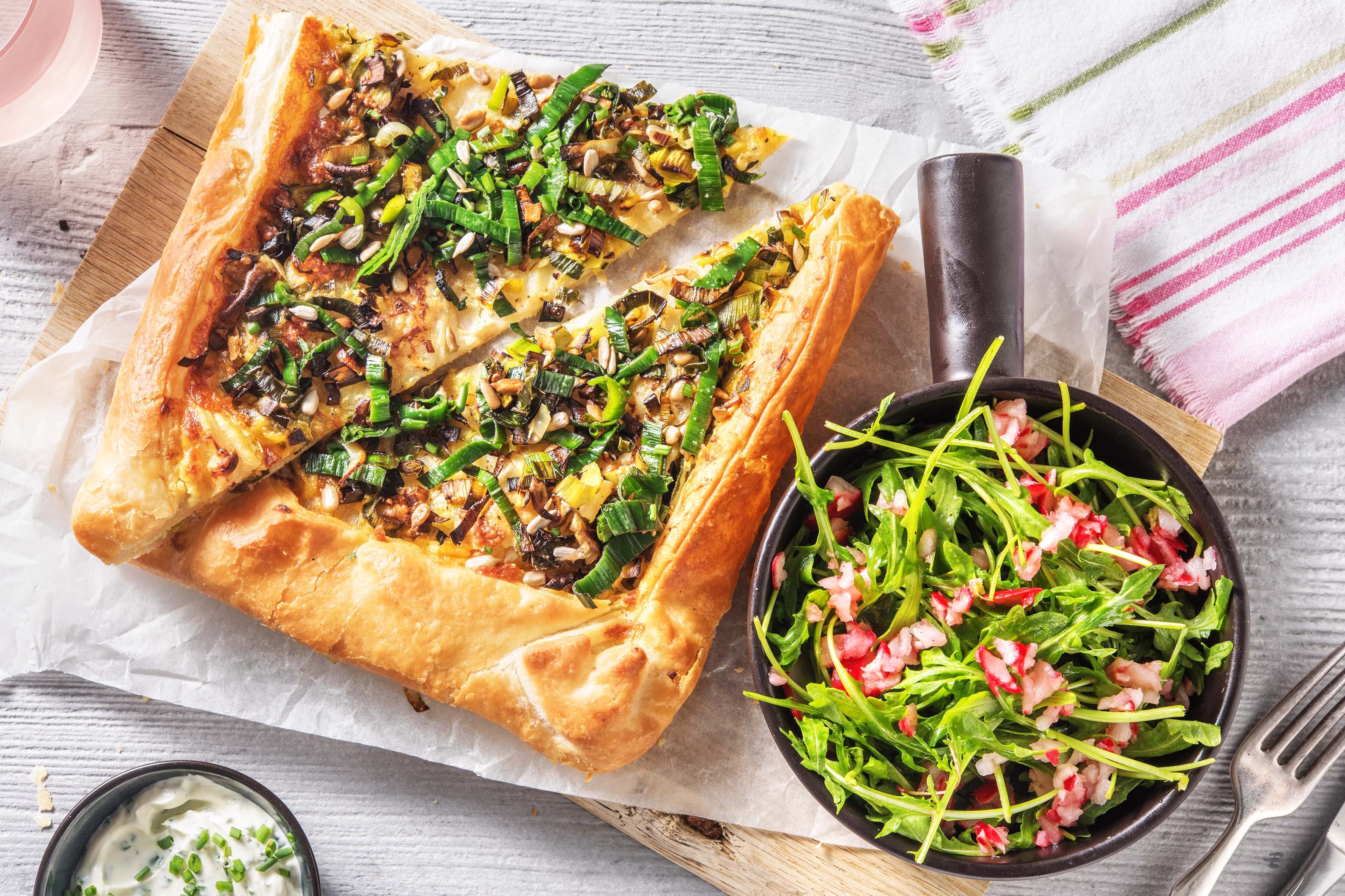 Porree-Tarte mit Senf