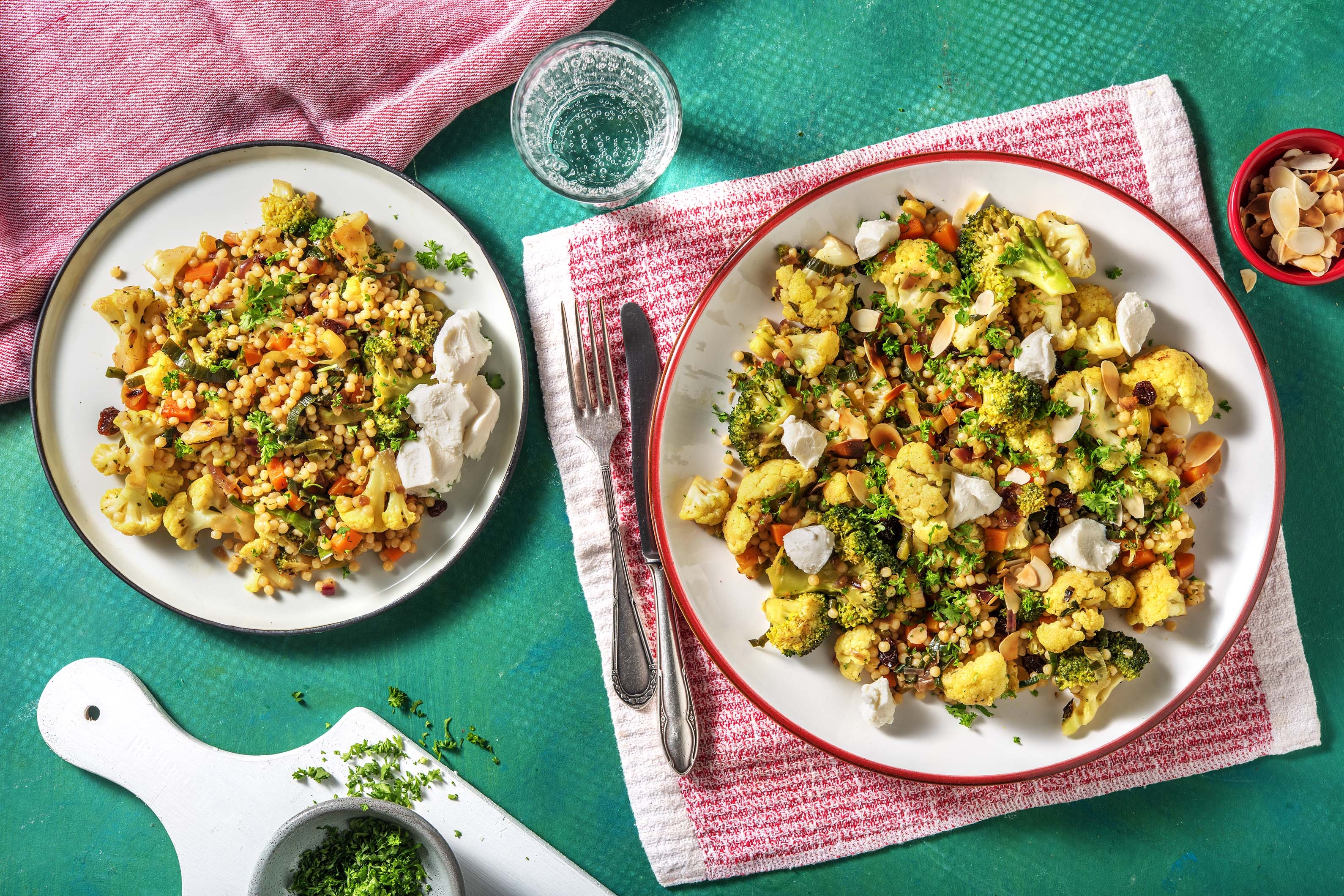 Couscous perlé aux légumes et au chèvre