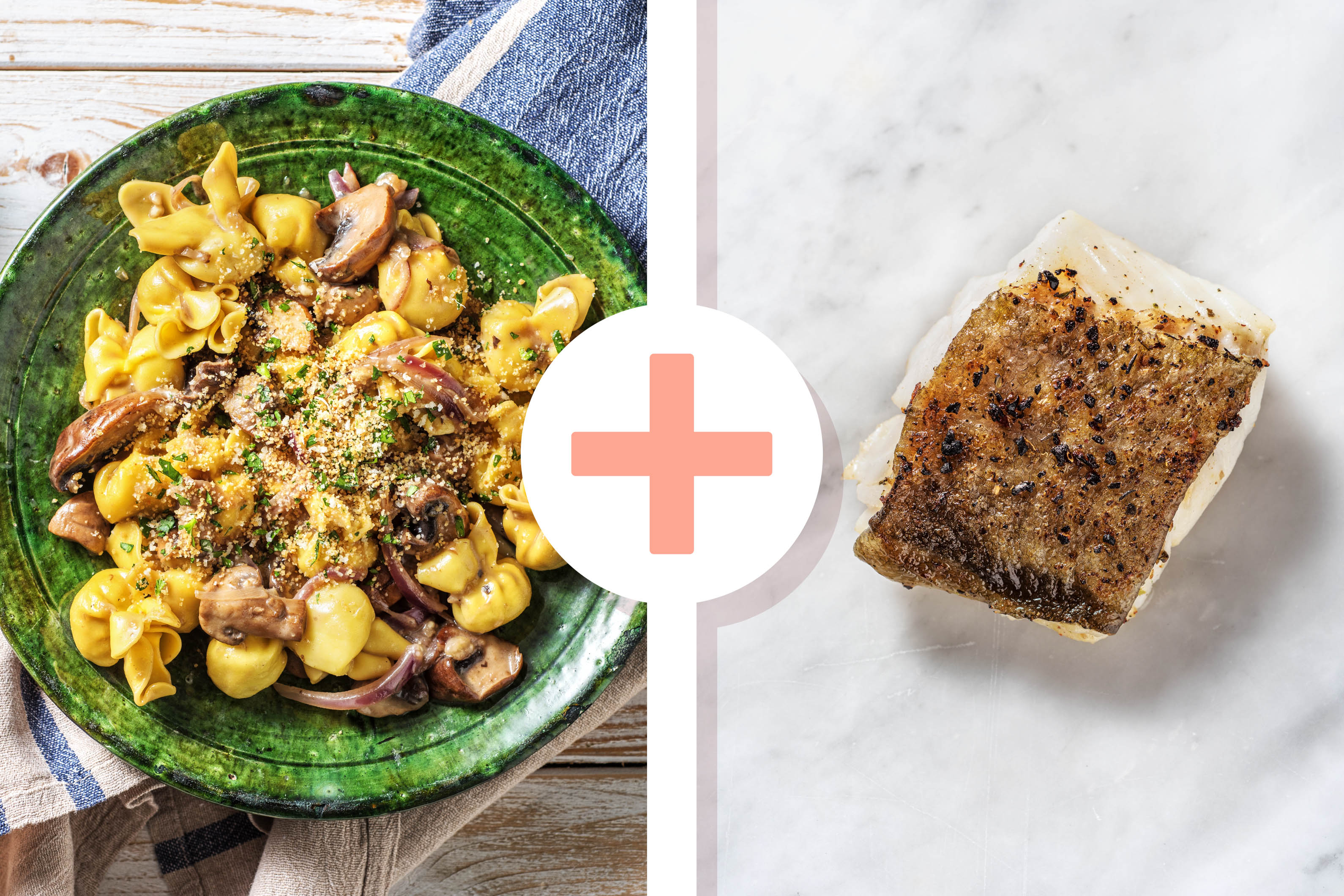 Fiorelli-Pasta mit extra Kabeljaufilet