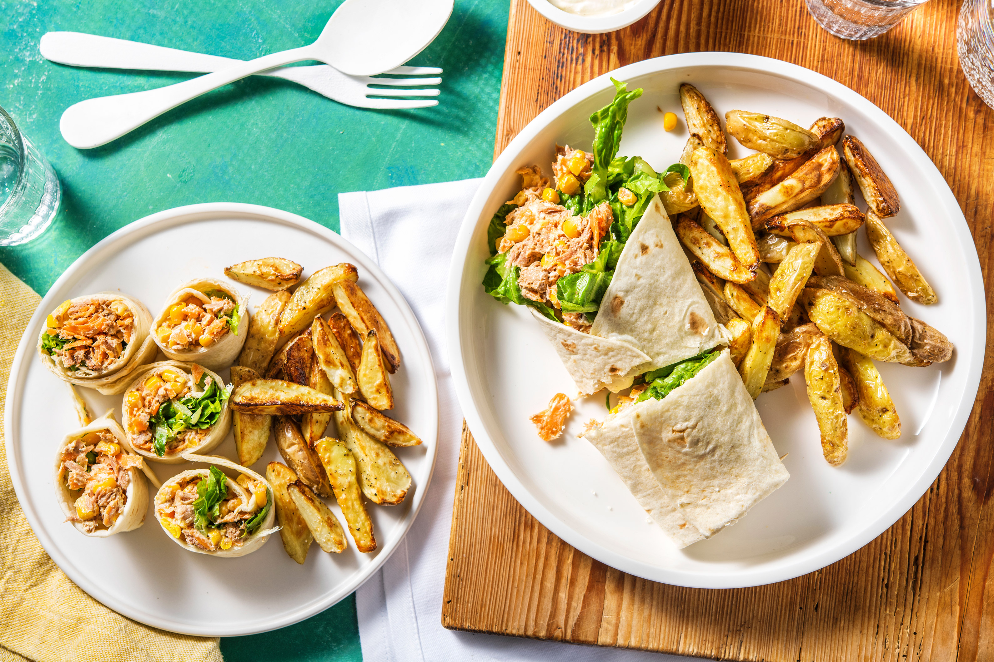 Thunfish Wraps mit Mais