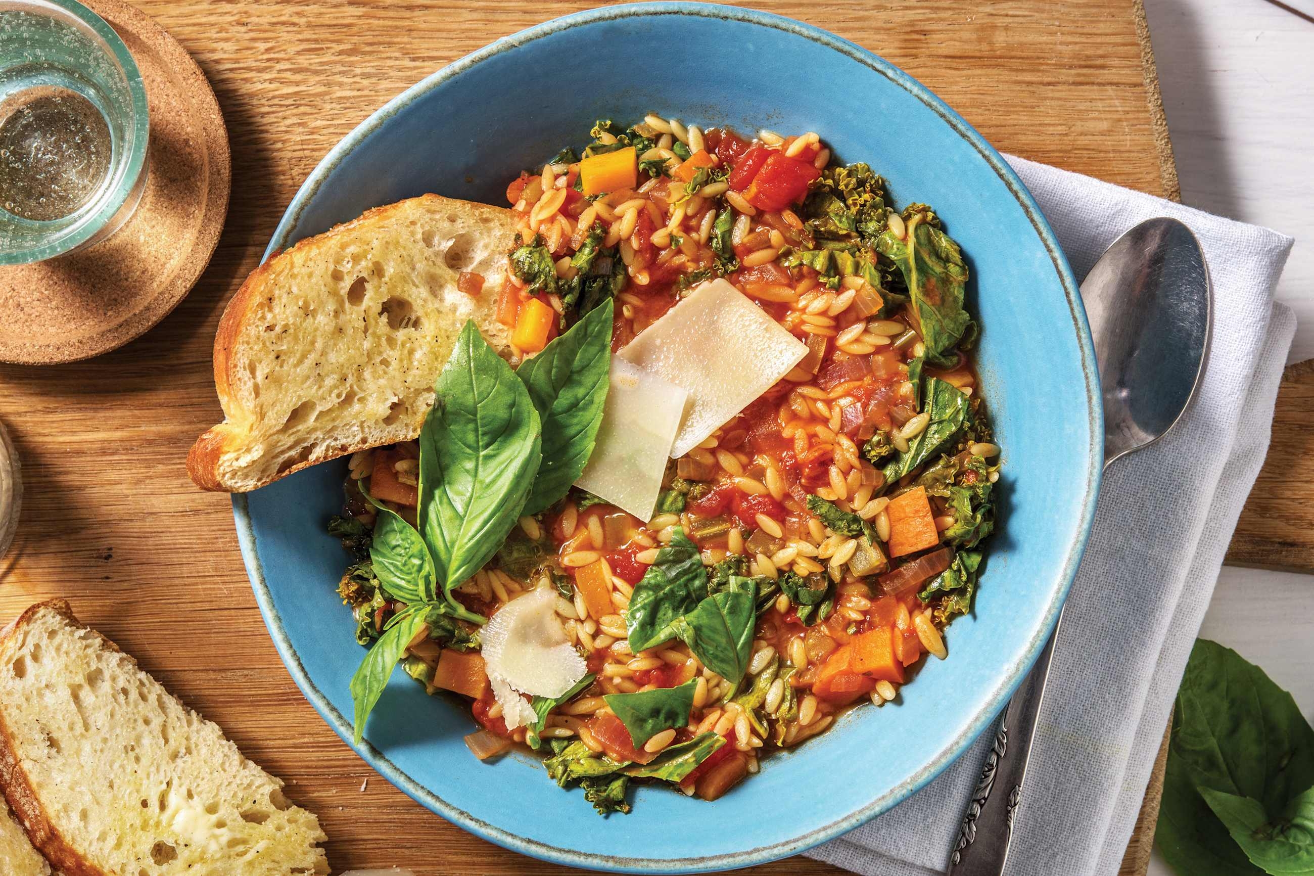 Loaded Veggie & Risoni Soup