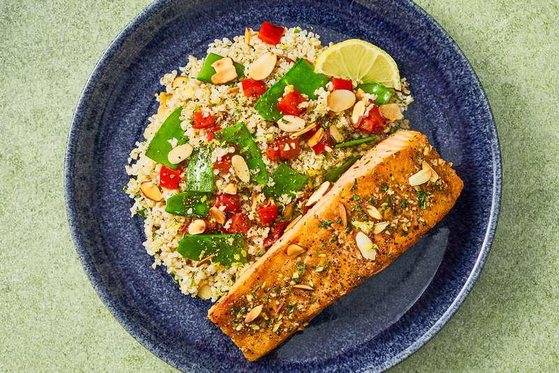 Honey-and-Herb-Glazed Double Salmon Bowls