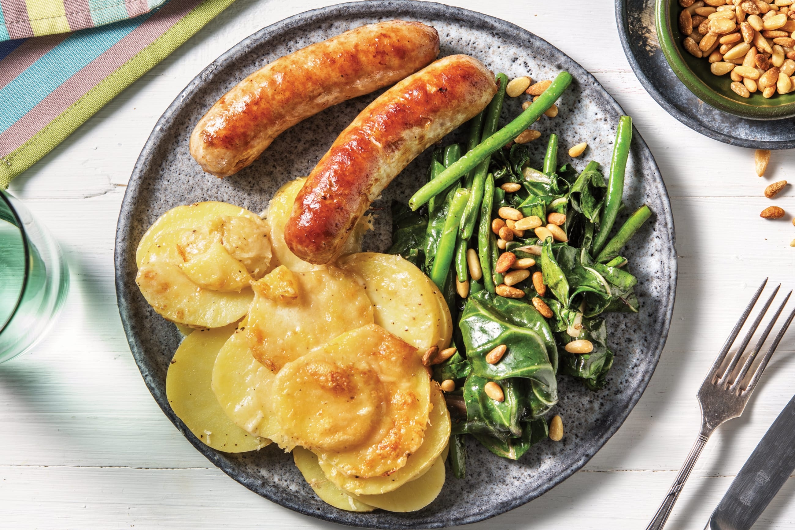 Classic Pork Sausages & Scalloped Potatoes