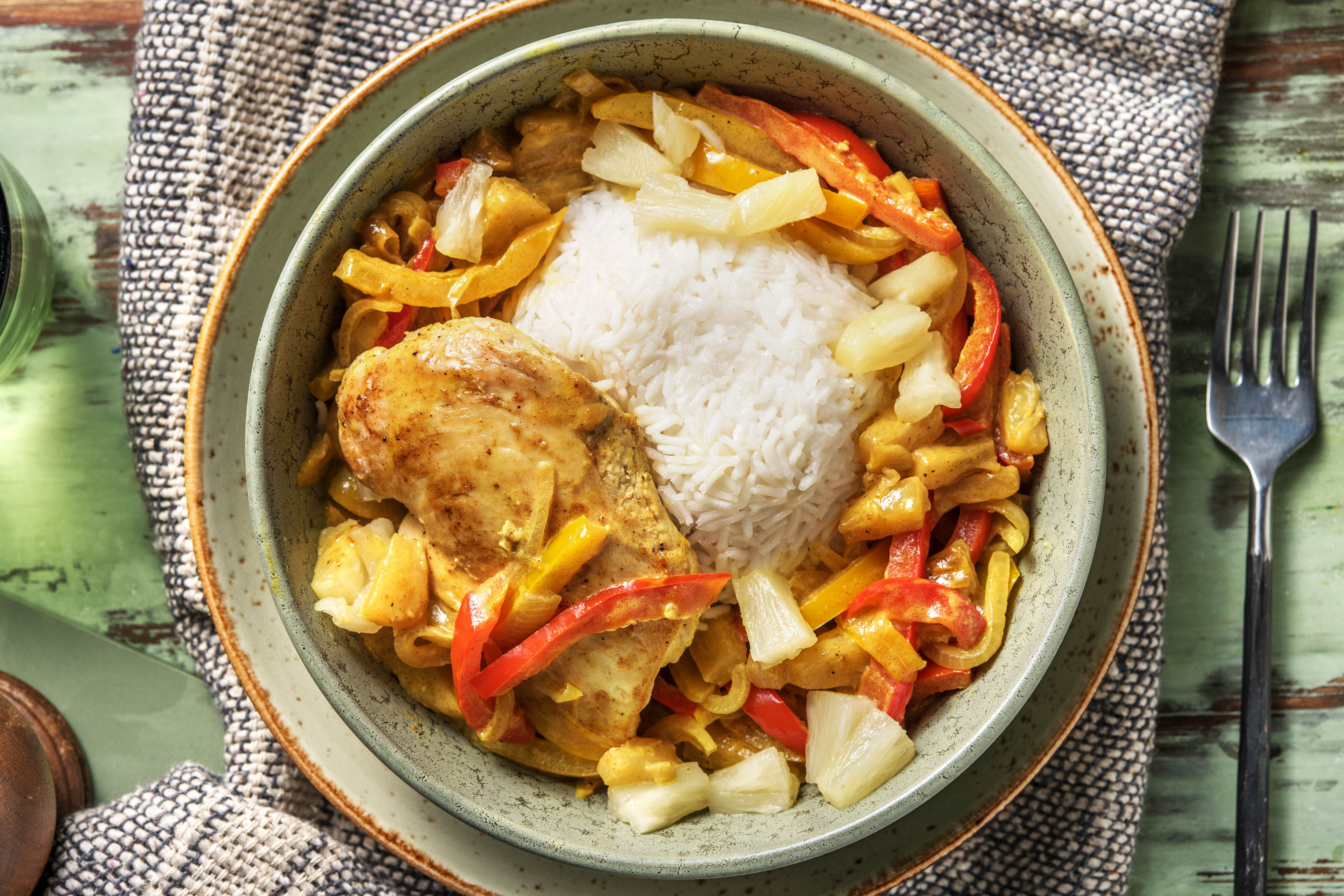 Poulet curry à l’ananas
