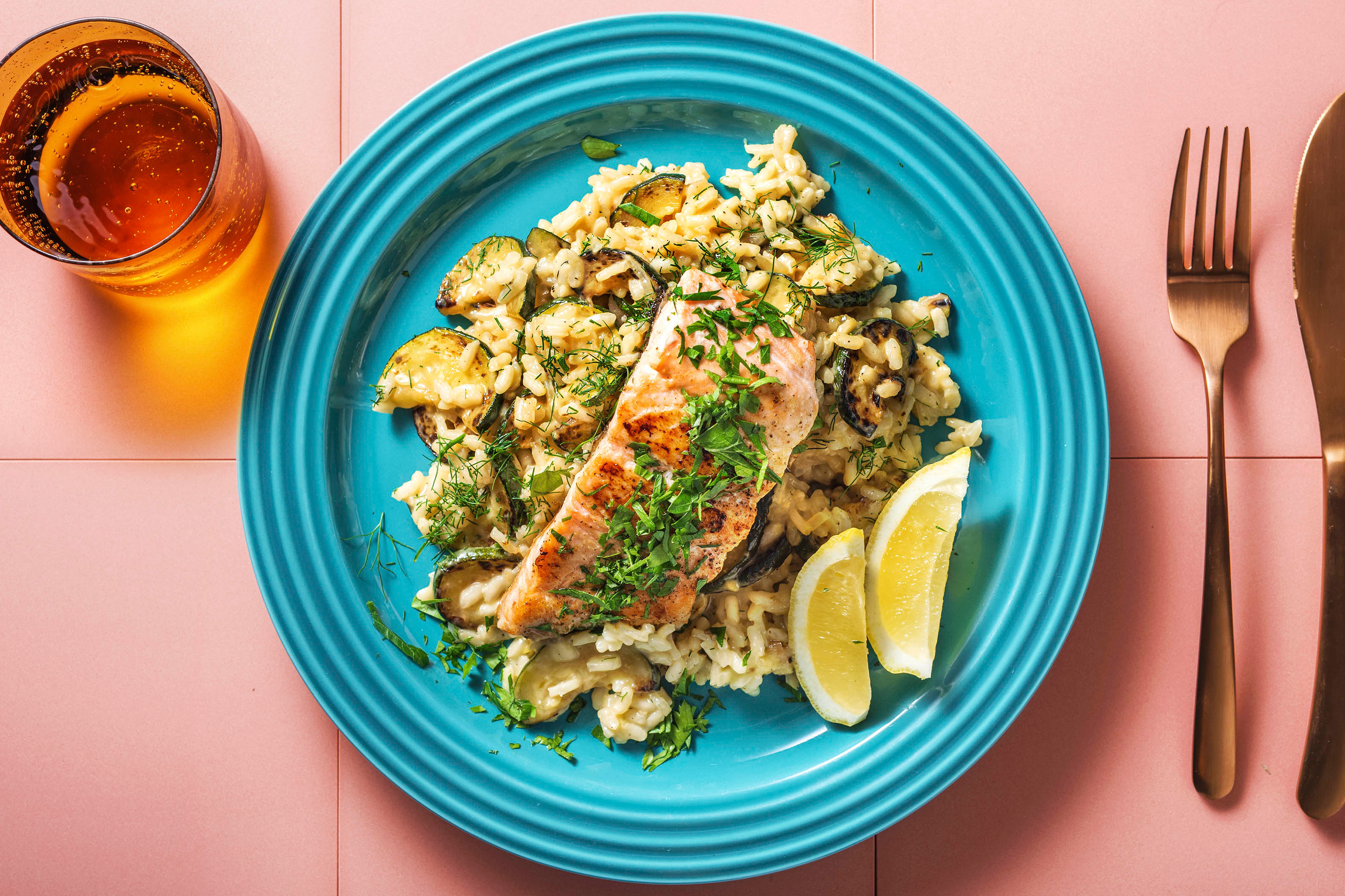 Cremiges Zucchini-Risotto