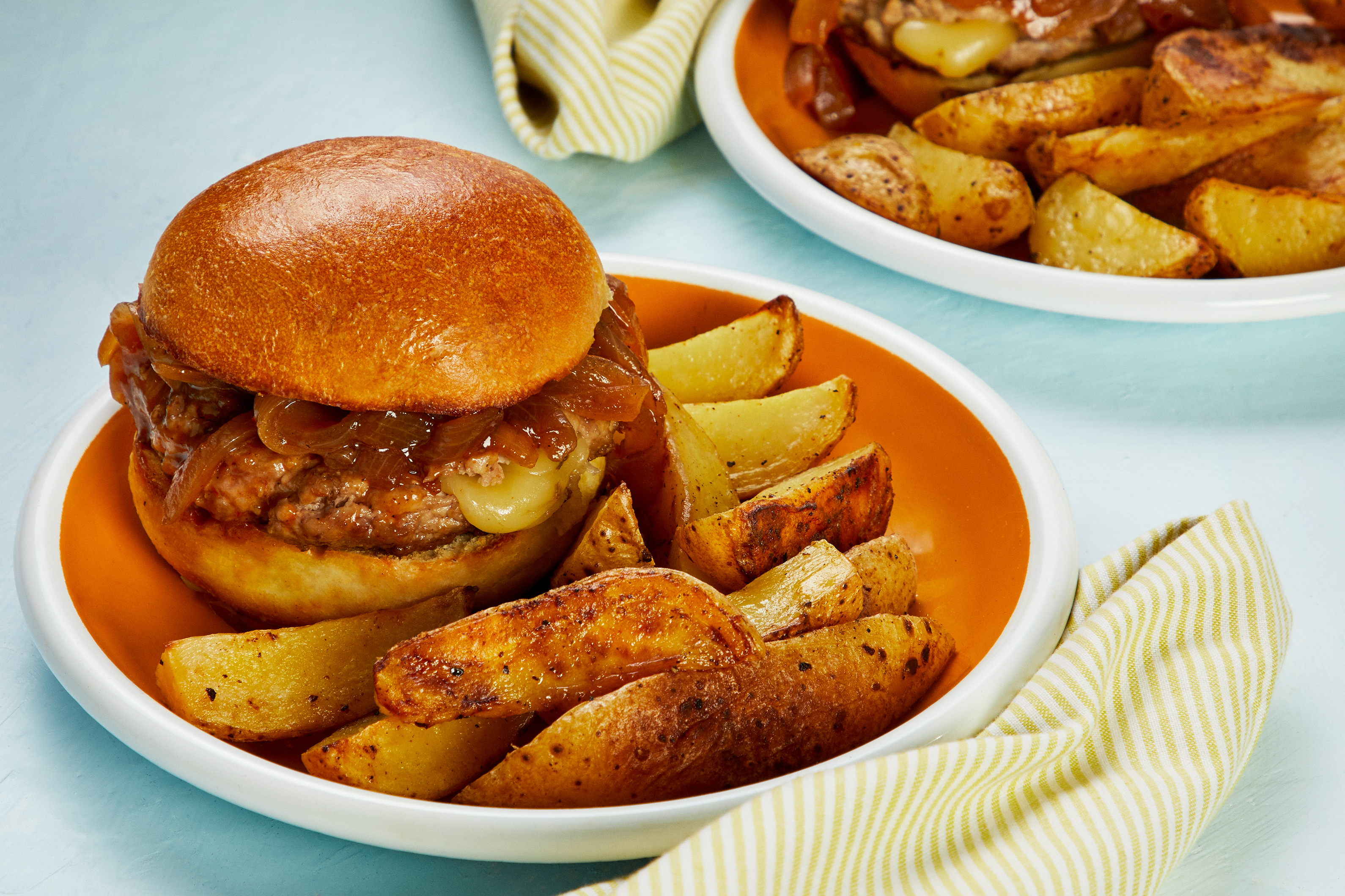 Gooey Stuffed Pork Burgers
