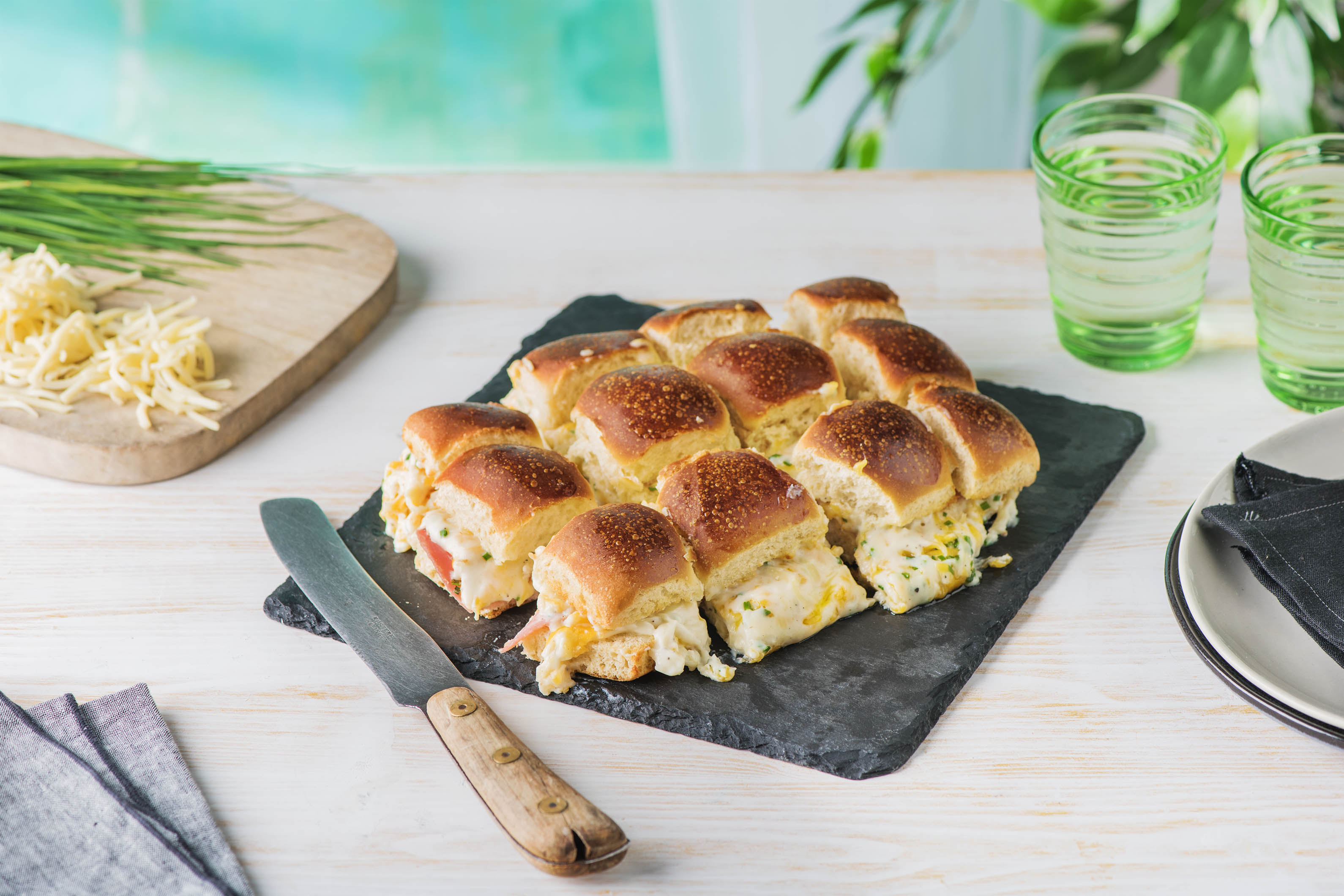 Croque Monsieur! Miniburger mit Schinken