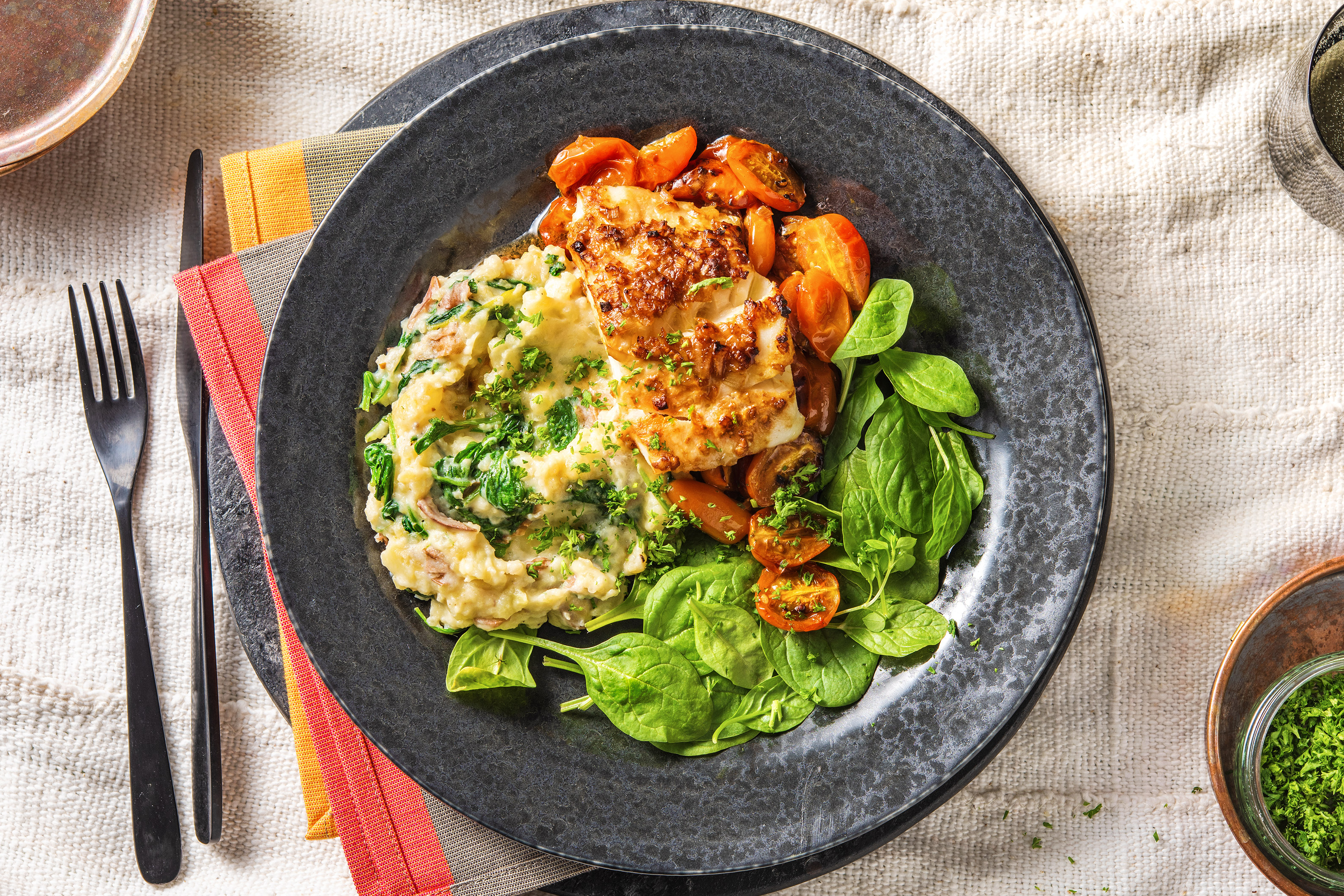 Kabeljauw uit de oven met mosterd-sojasaus