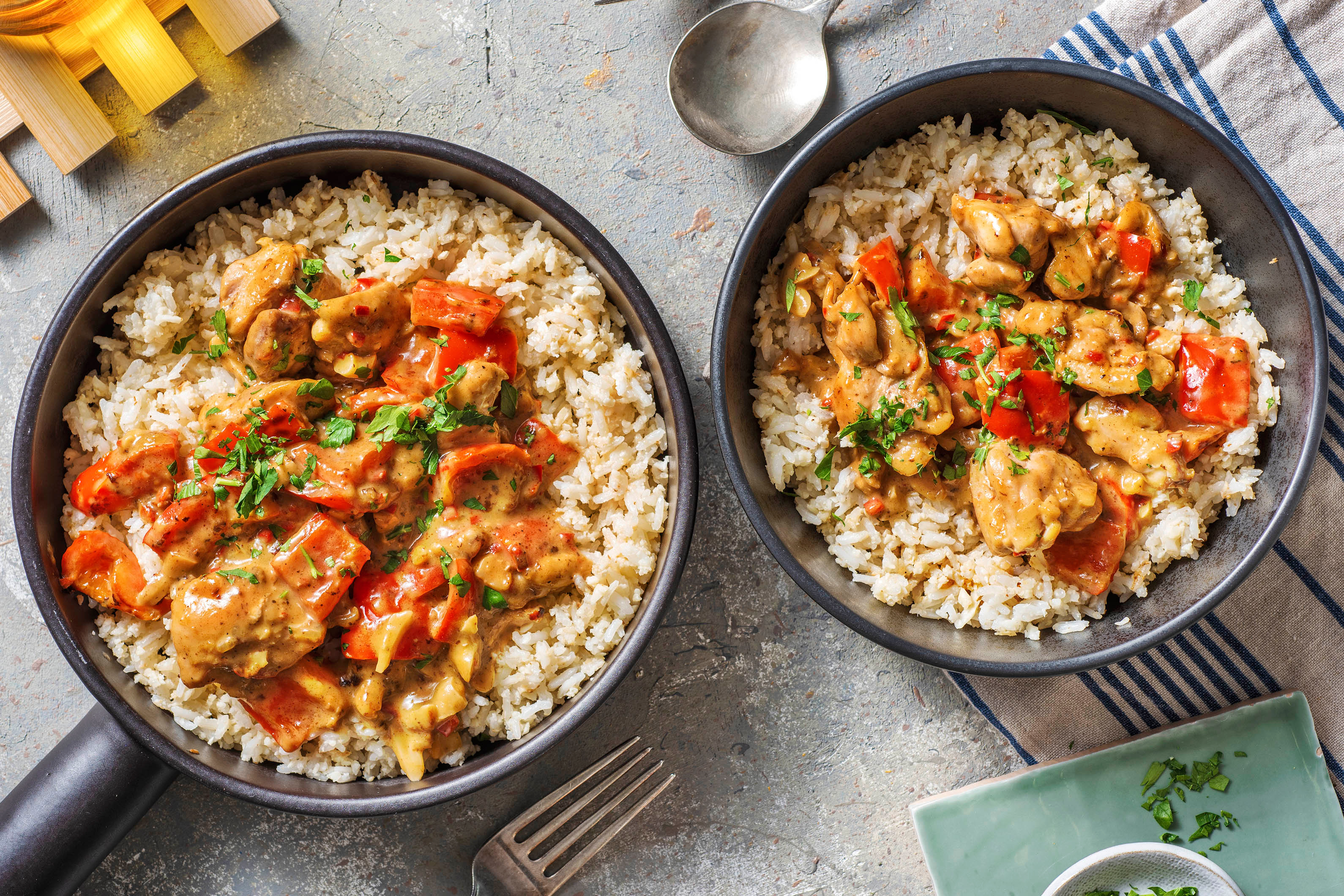 Poulet sauce à la crème à l’asiatique