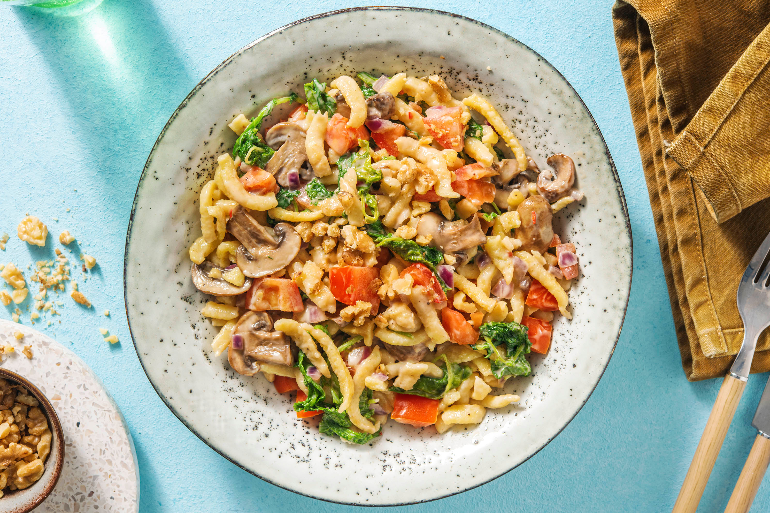 Herbstliche Grünkohl-SpätzlI-Pfanne