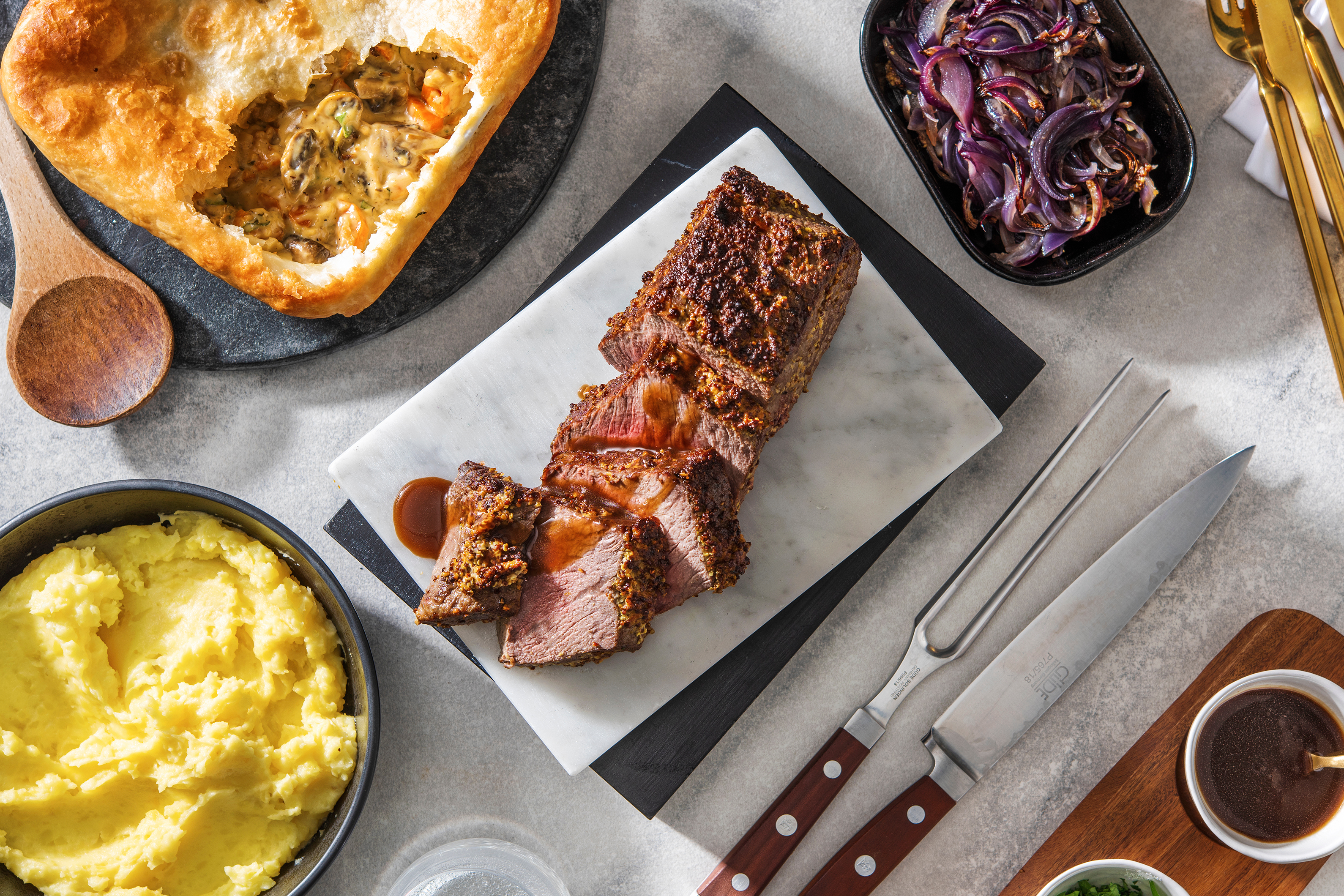 Rinderbraten mit Pilzen