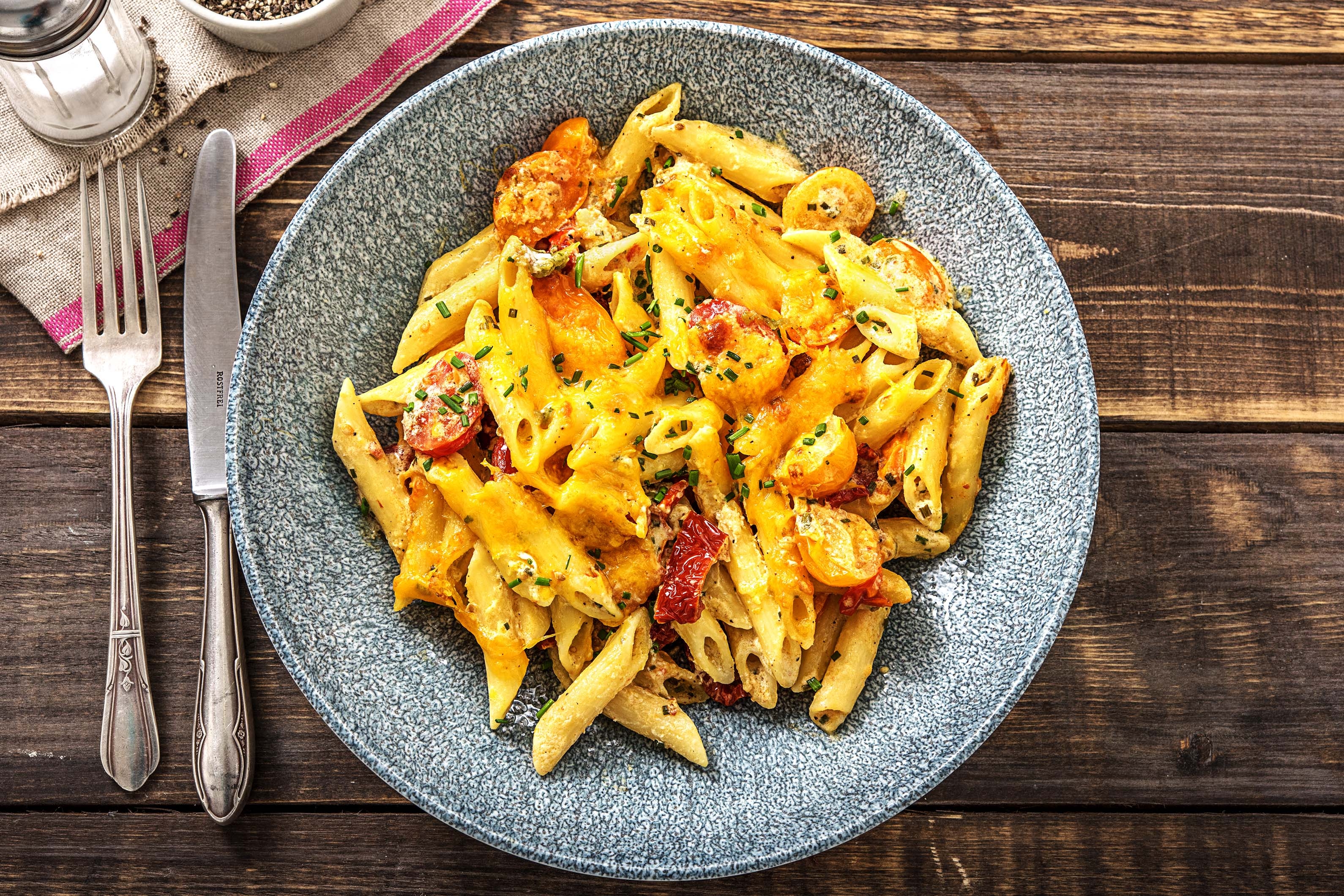 Penne mit getrockneten Tomaten