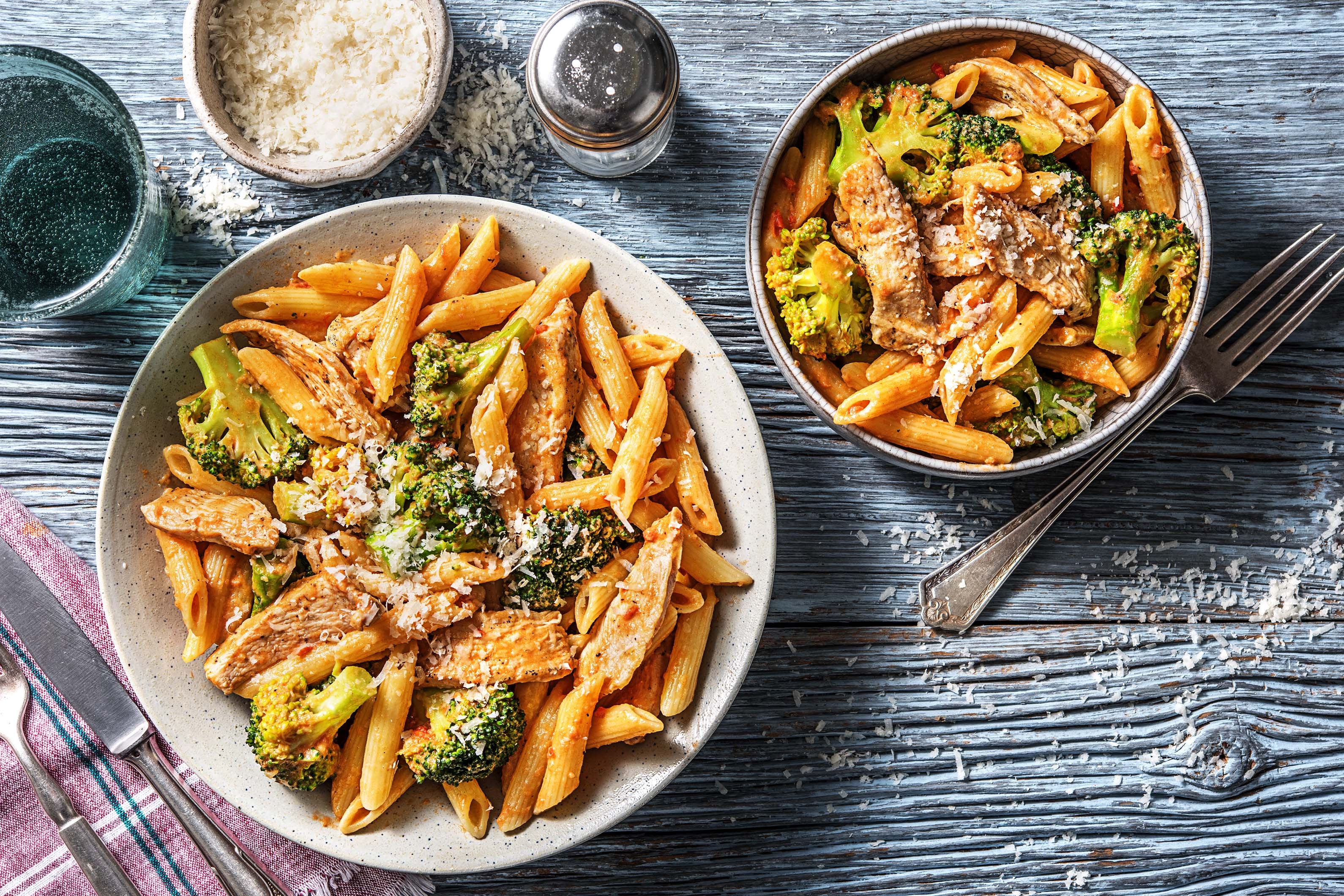 Blitzschnelle Pasta mit Hähnchen