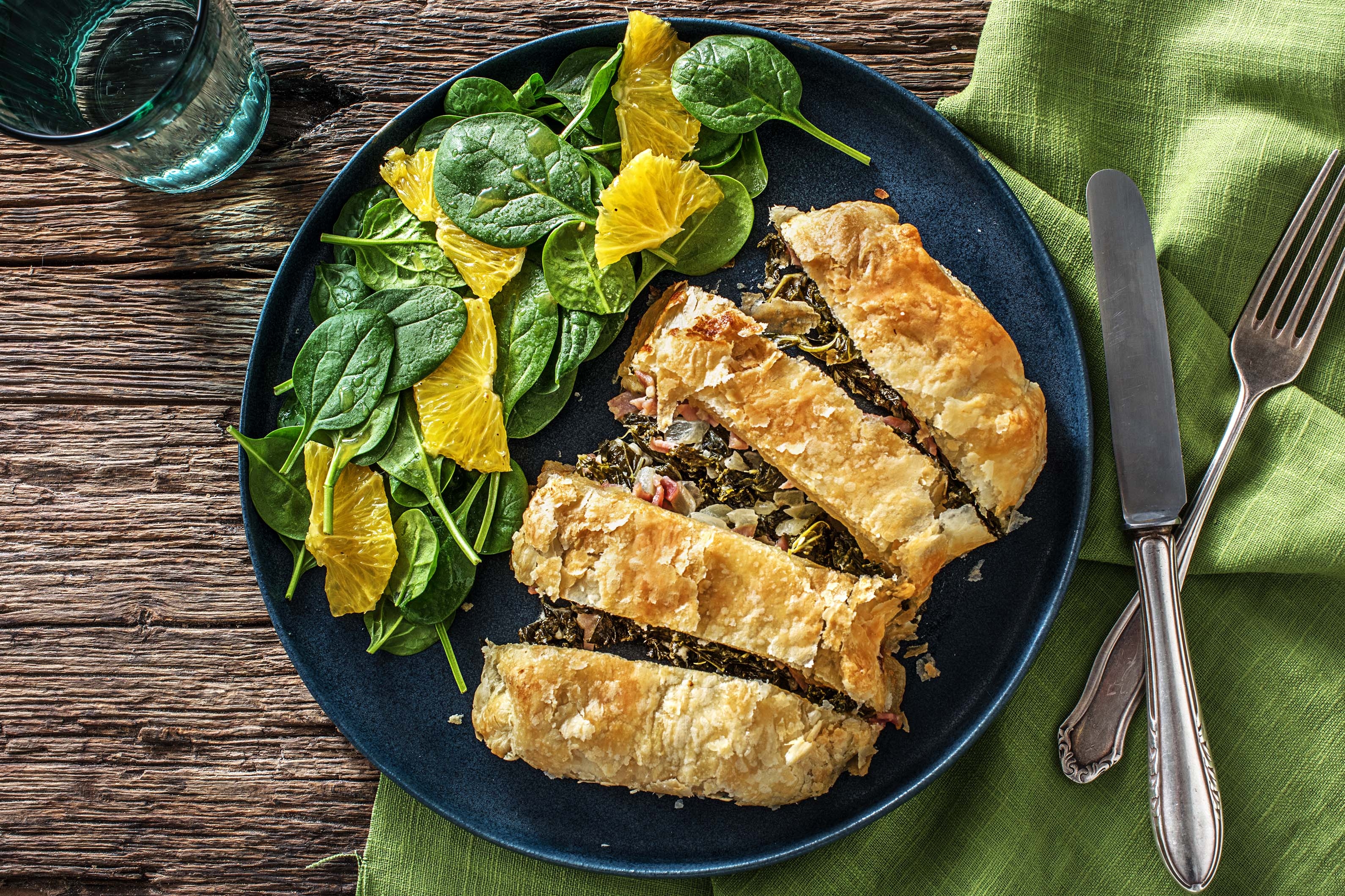 Deftig-saftiger Strudel mit Grünkohl