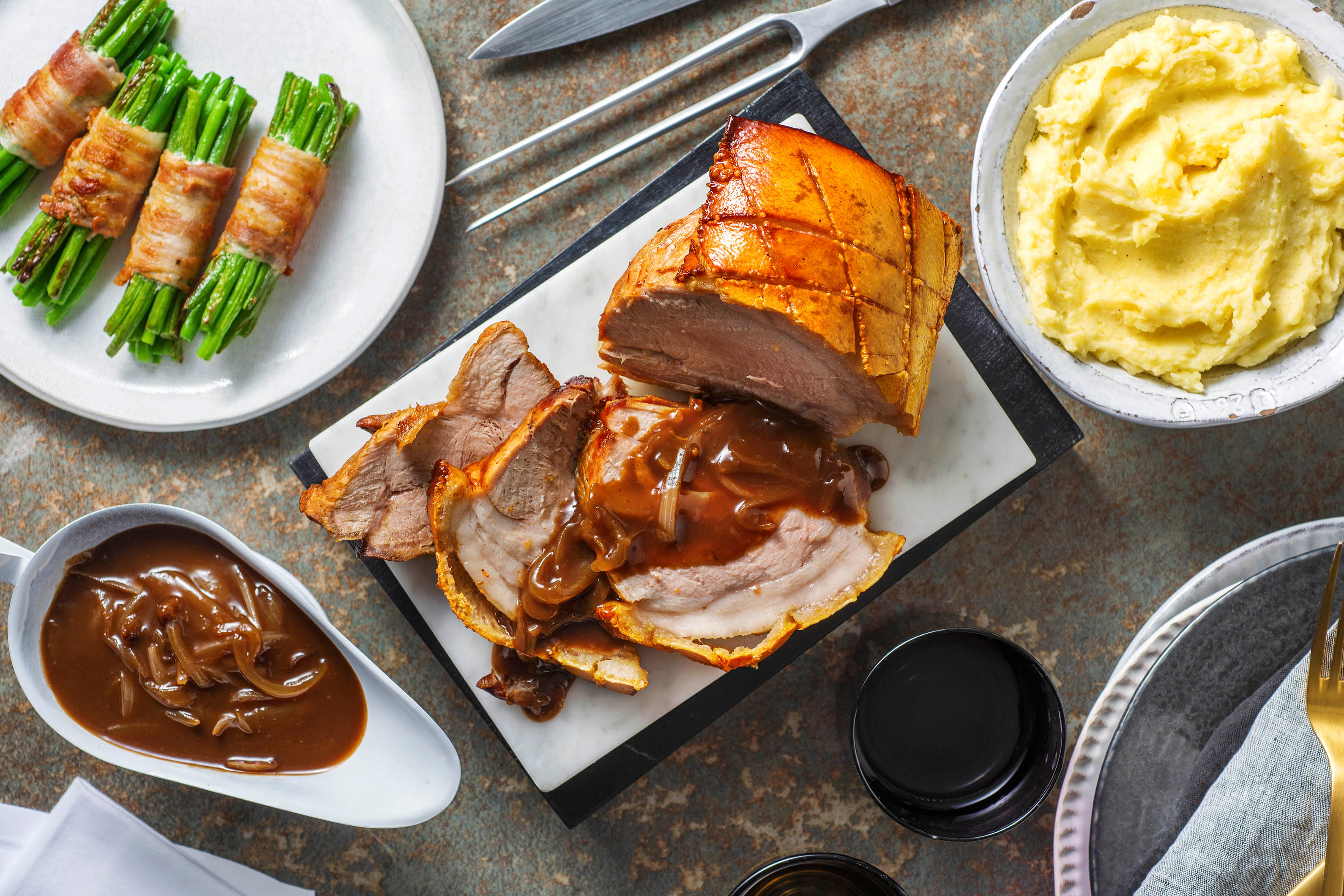 Krustenbraten mit Malzbiersoße