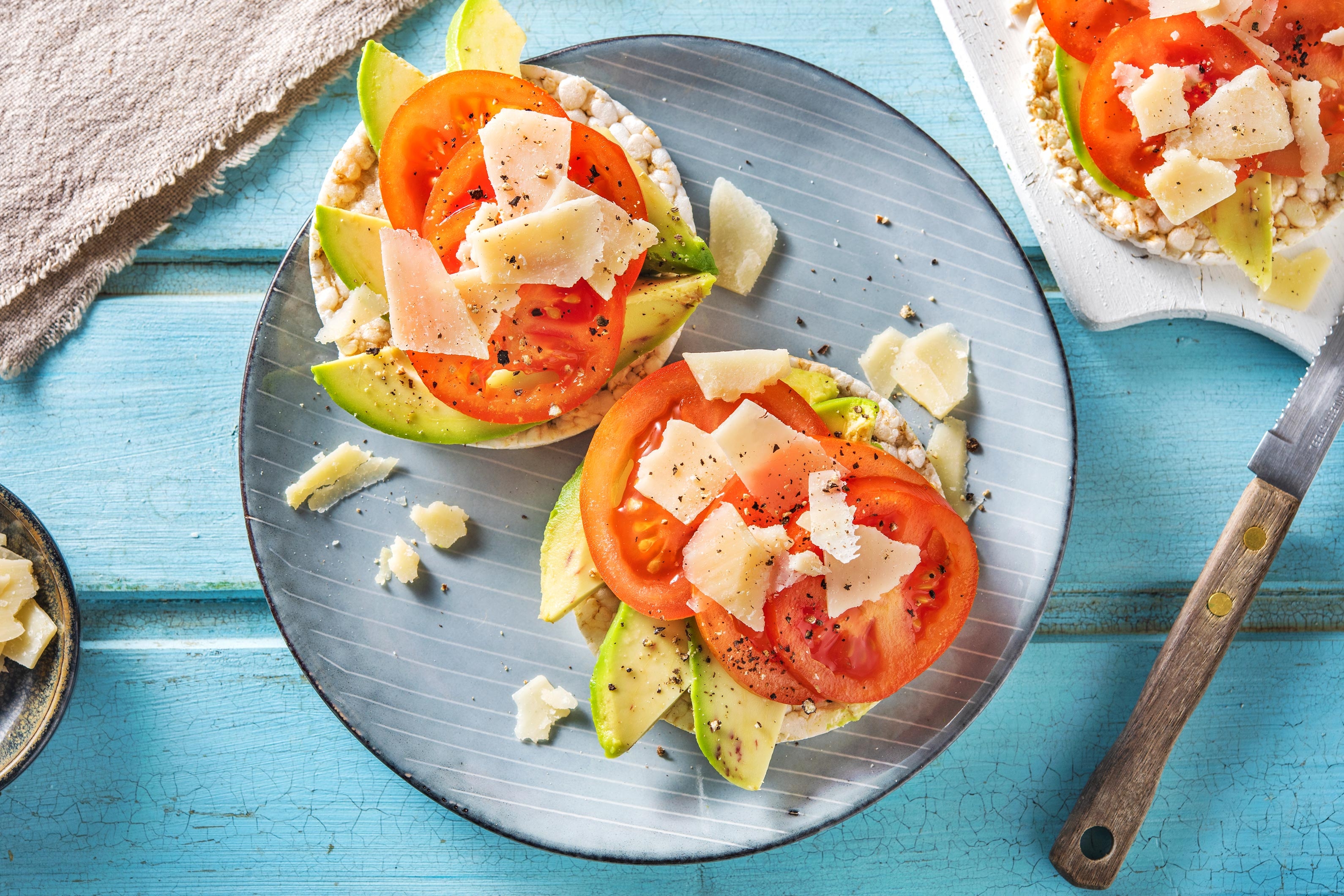 Speltwafels met avocado