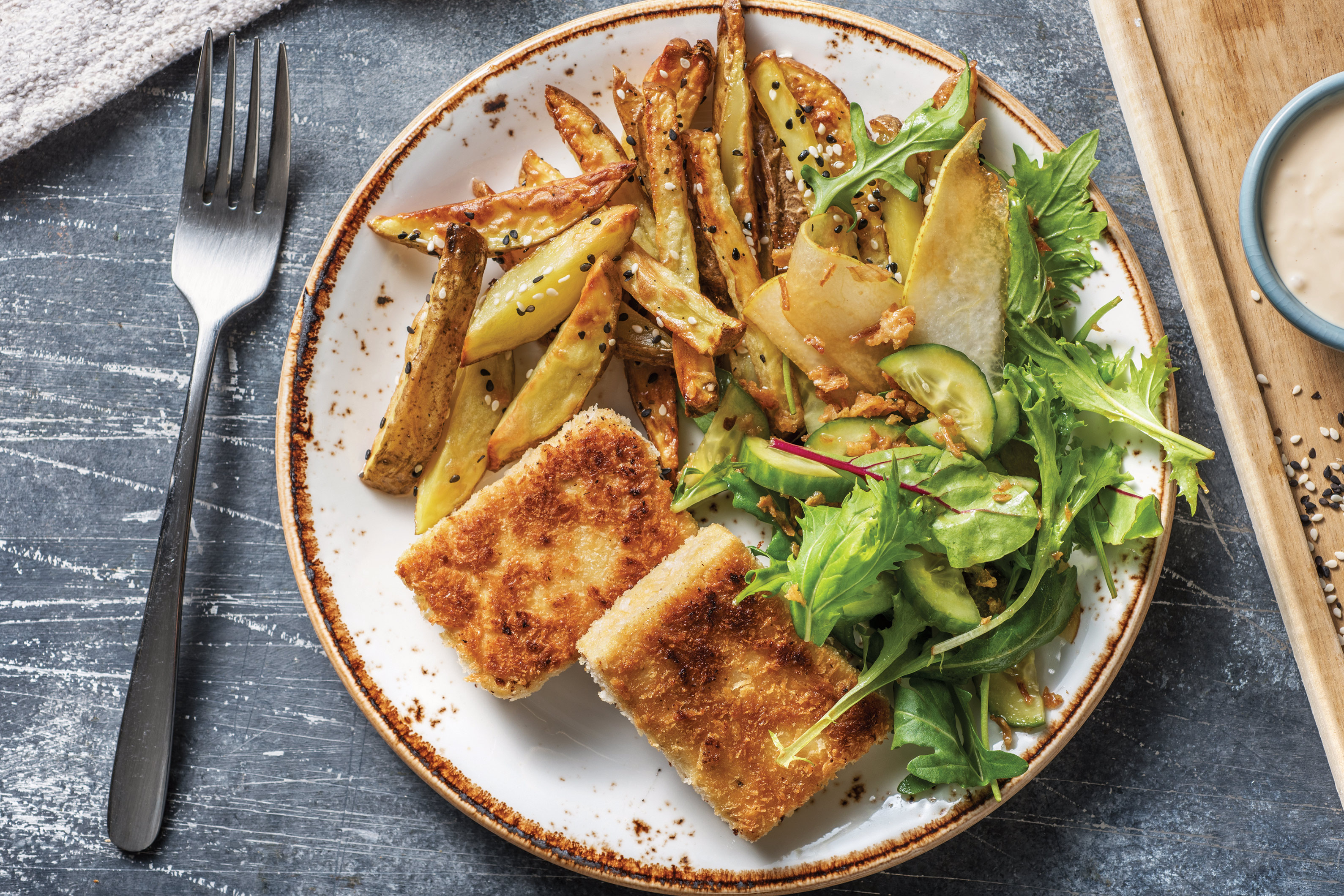 Crumbed Tofu Schnitzel