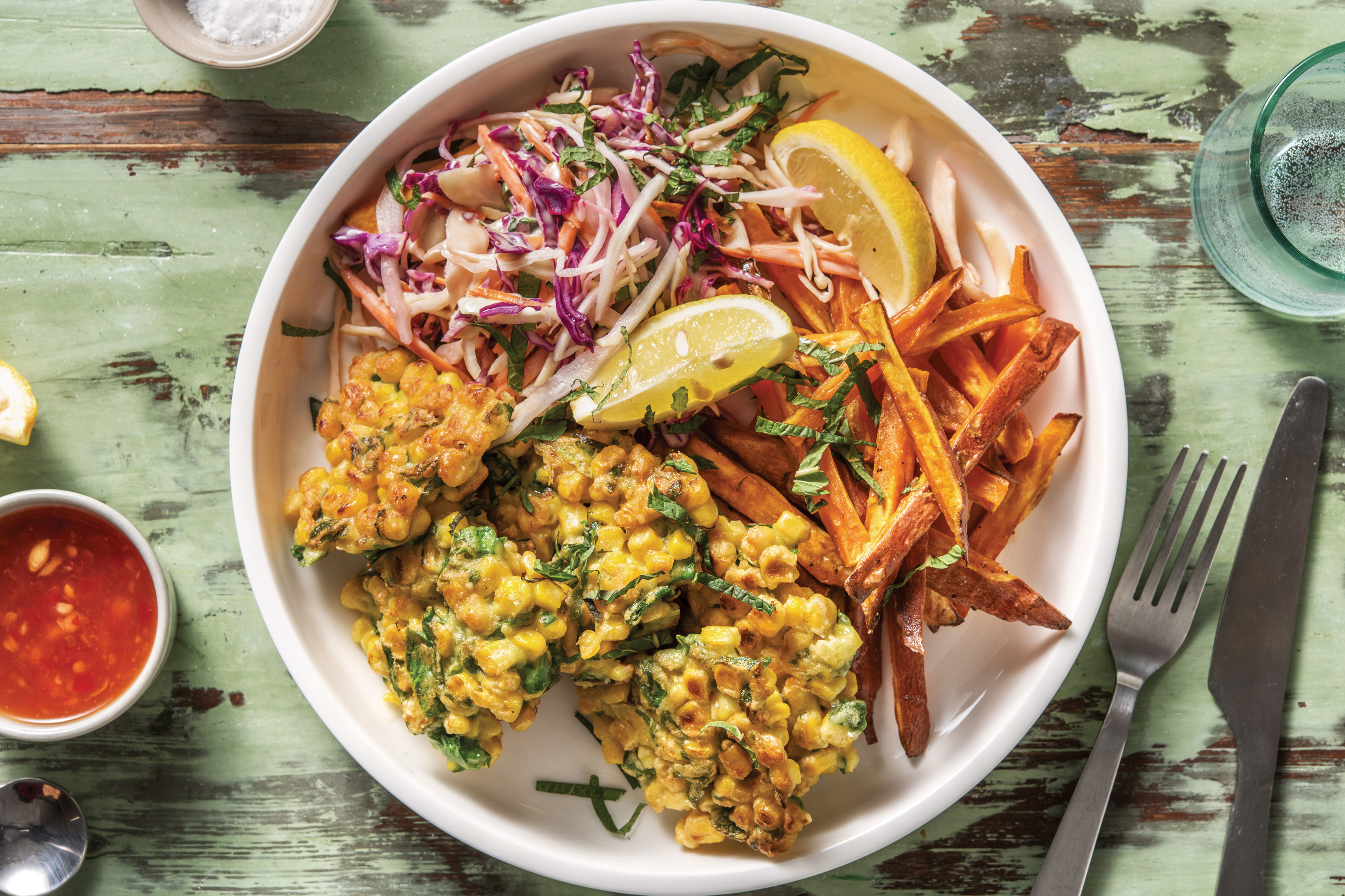 Asian Corn & Makrut Lime Fritters