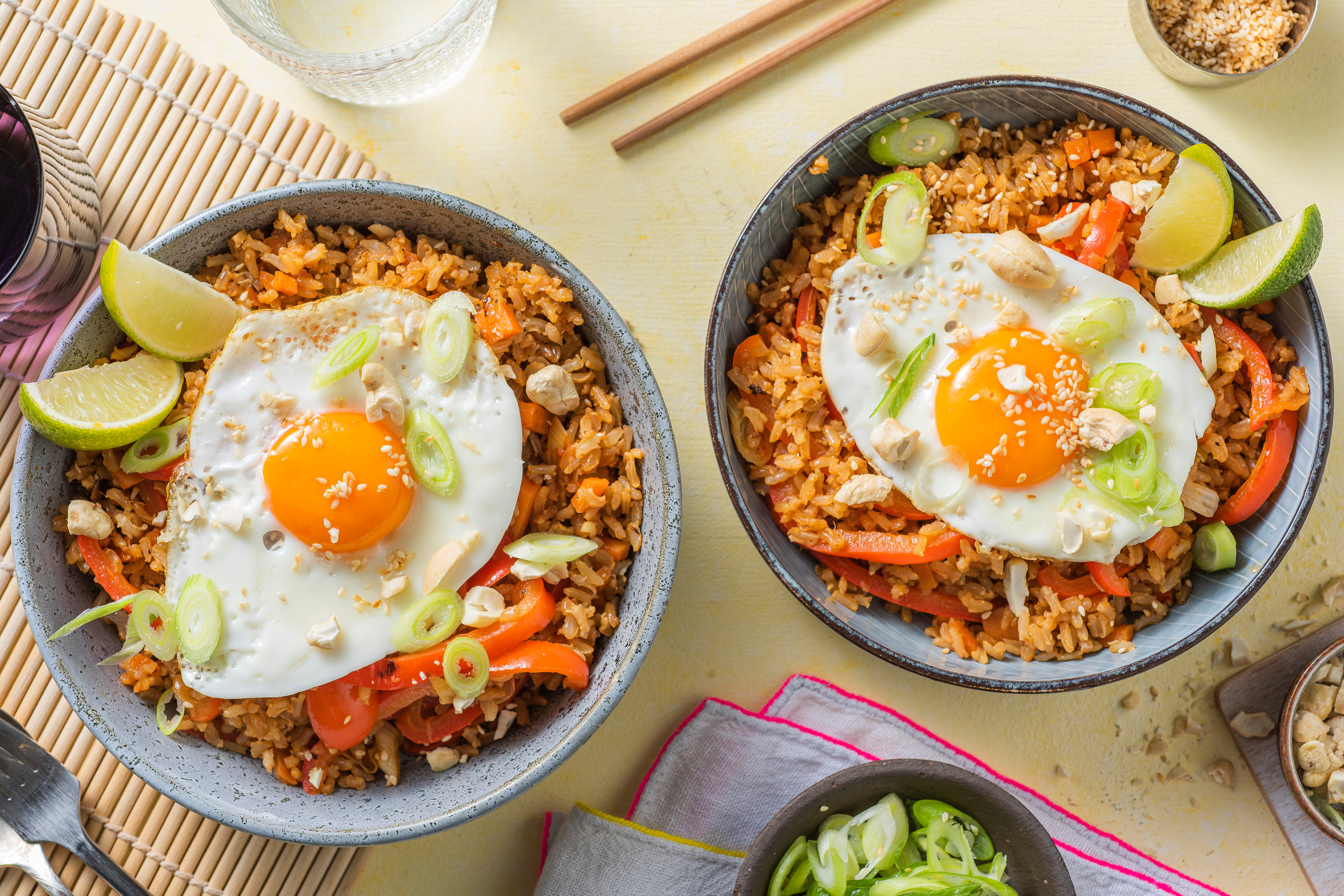 Aziatische roerbakgroenten met cashewnoten