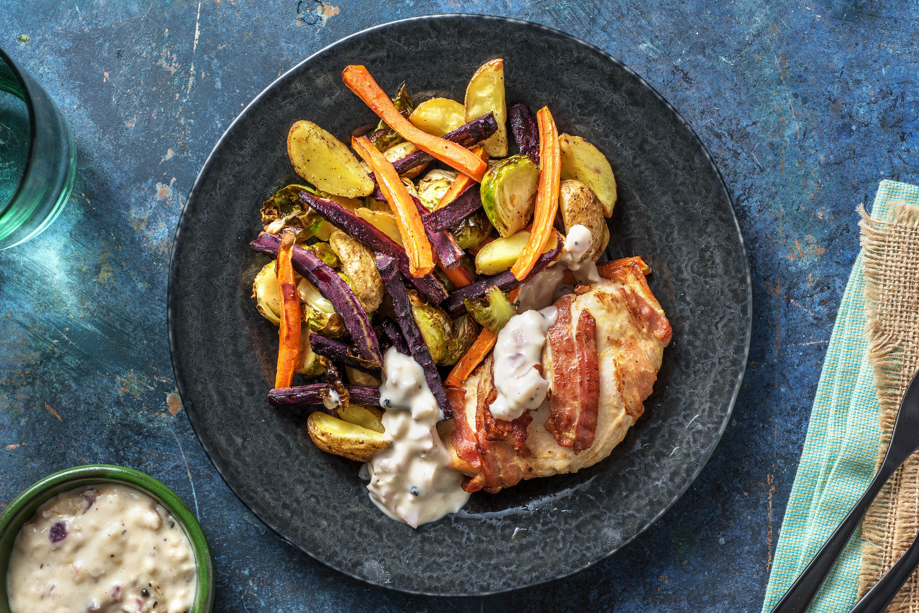 Hähnchenbrust mit Bacon