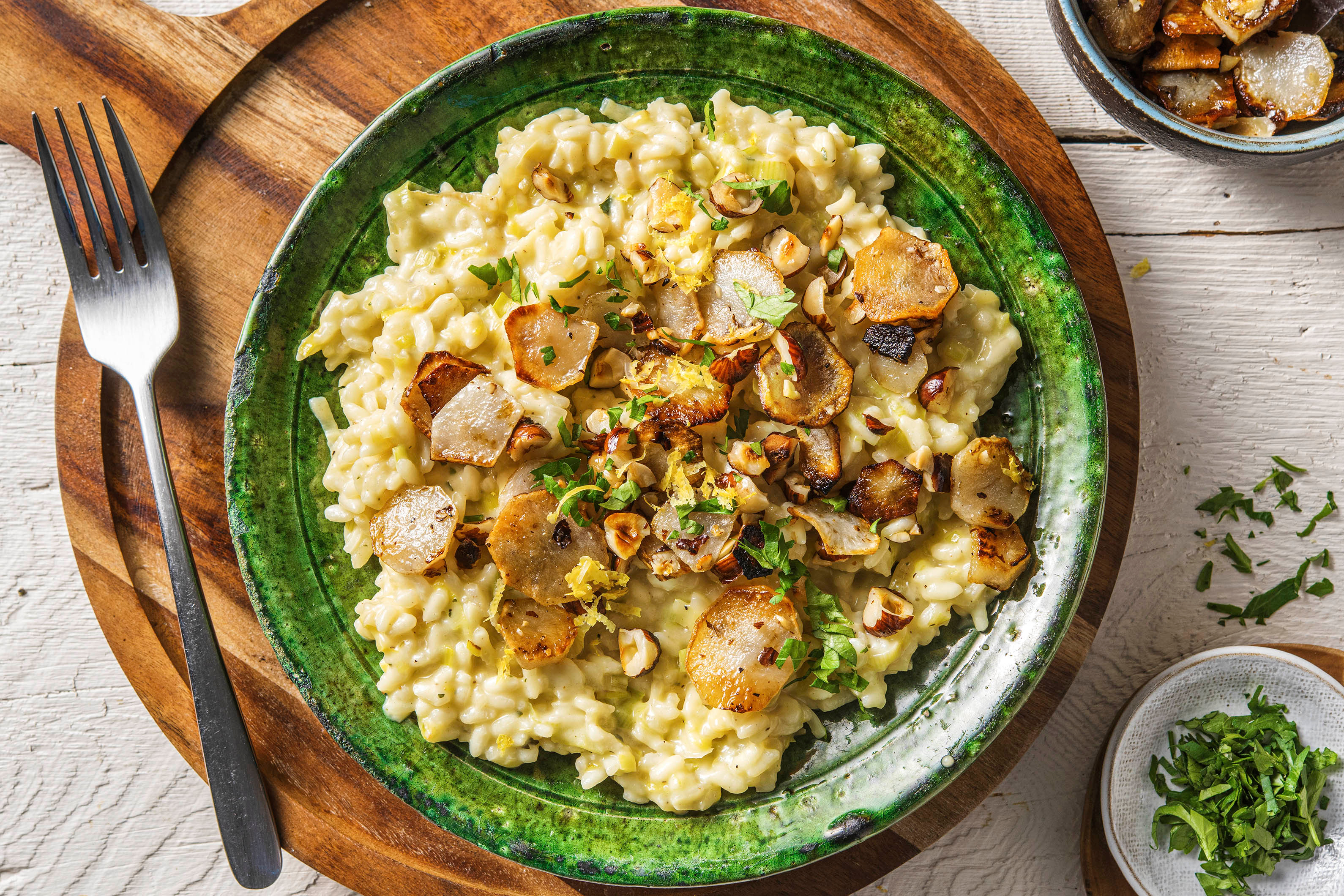 Winterse risotto met aardpeer