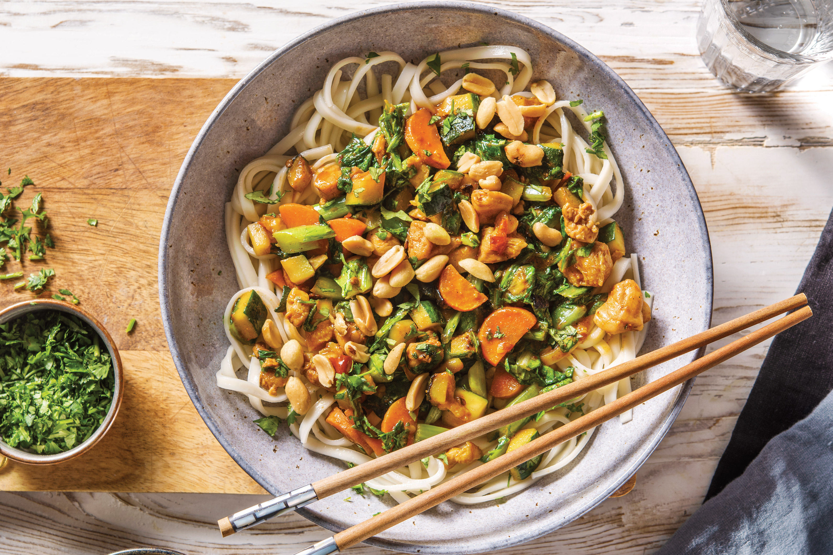 Chinese Sichuan Chicken & Noodle Stir-Fry