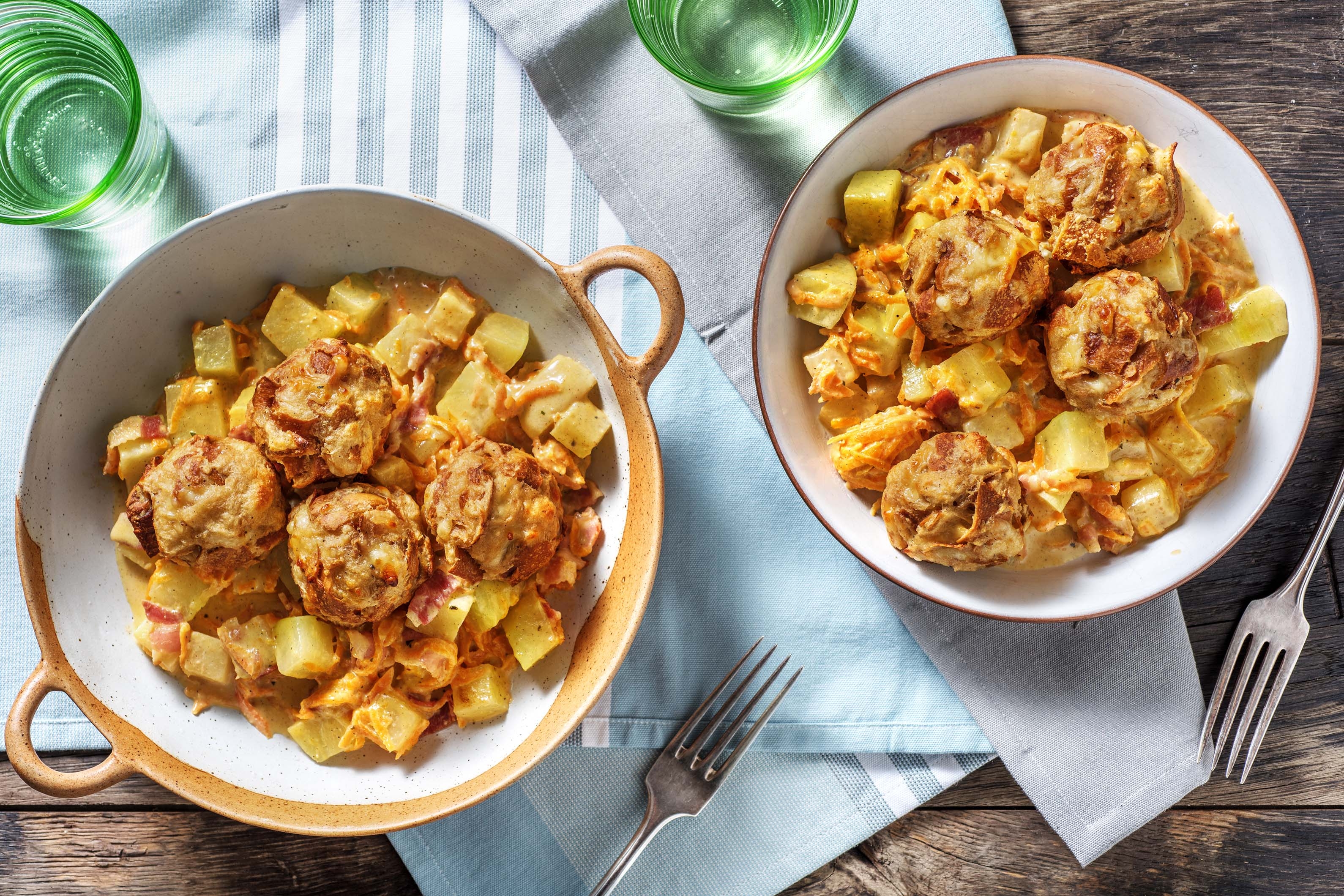 Laugen-Käse-Mix-Kloss aus dem Ofen