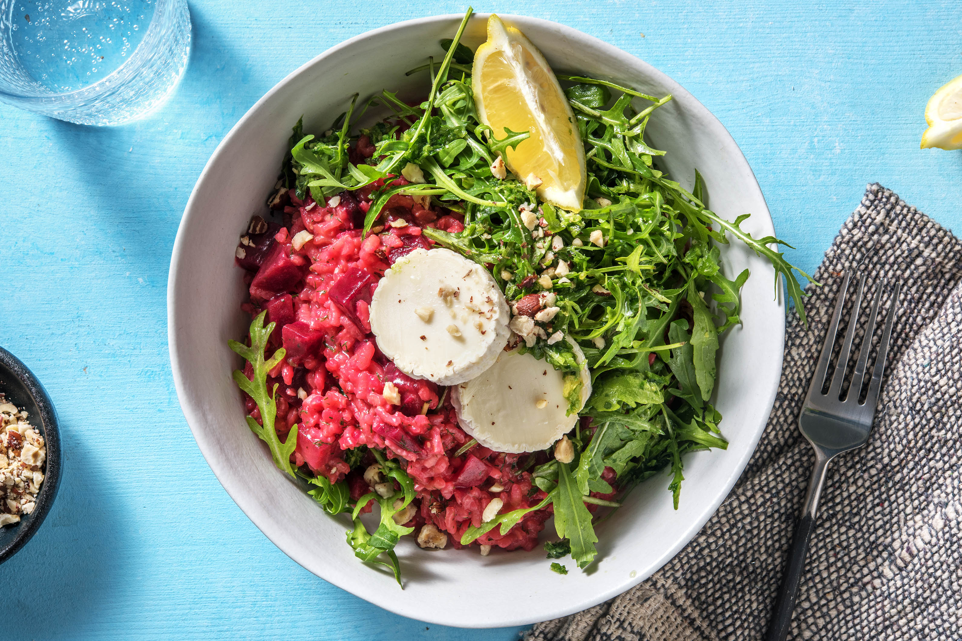 Risotto mit Roter Bete und Ziegenkäse