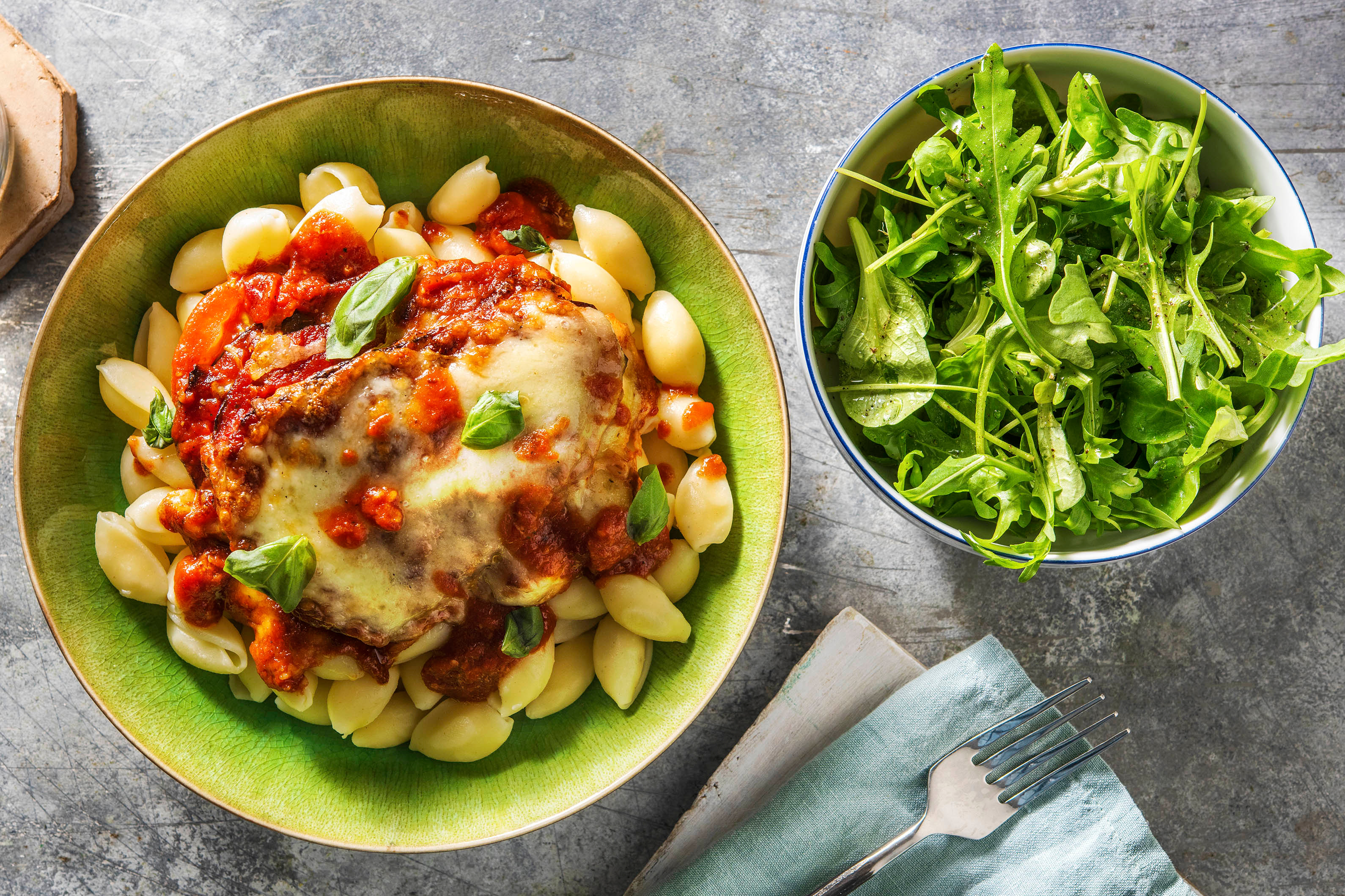 Aubergine au four et casarecce