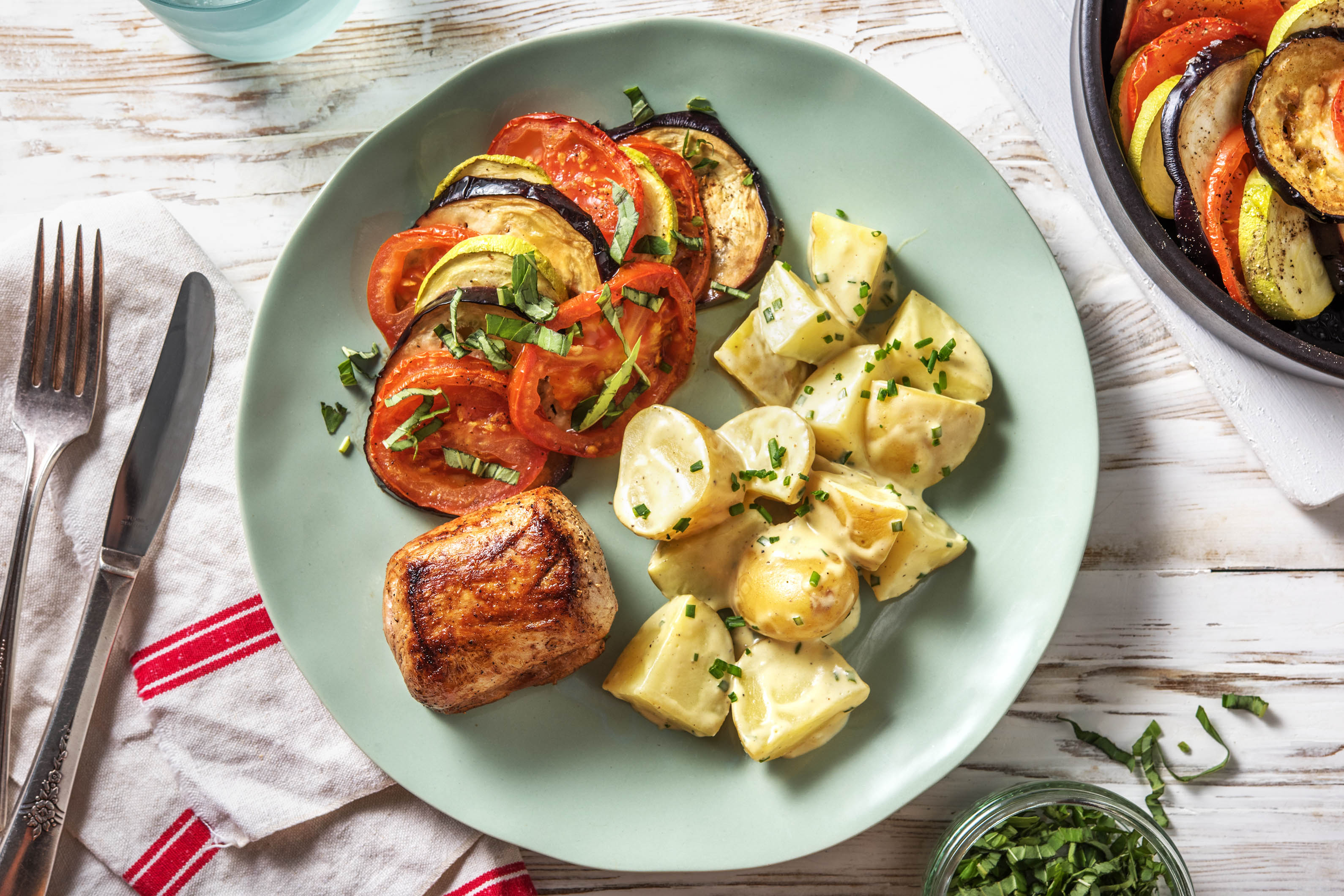 Filet de porc et tian de légumes