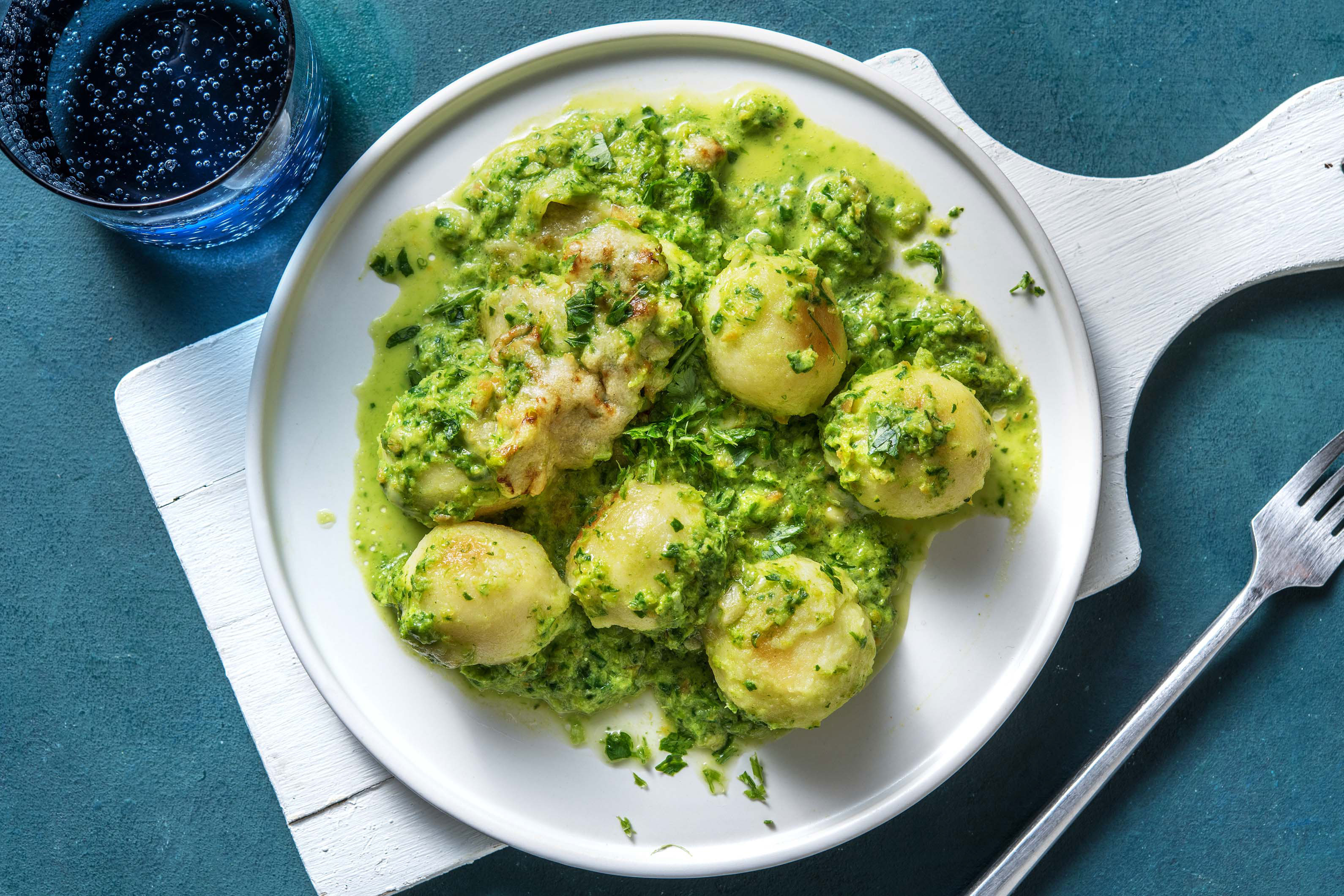 Cremiger Mini-Klöße-Auflauf