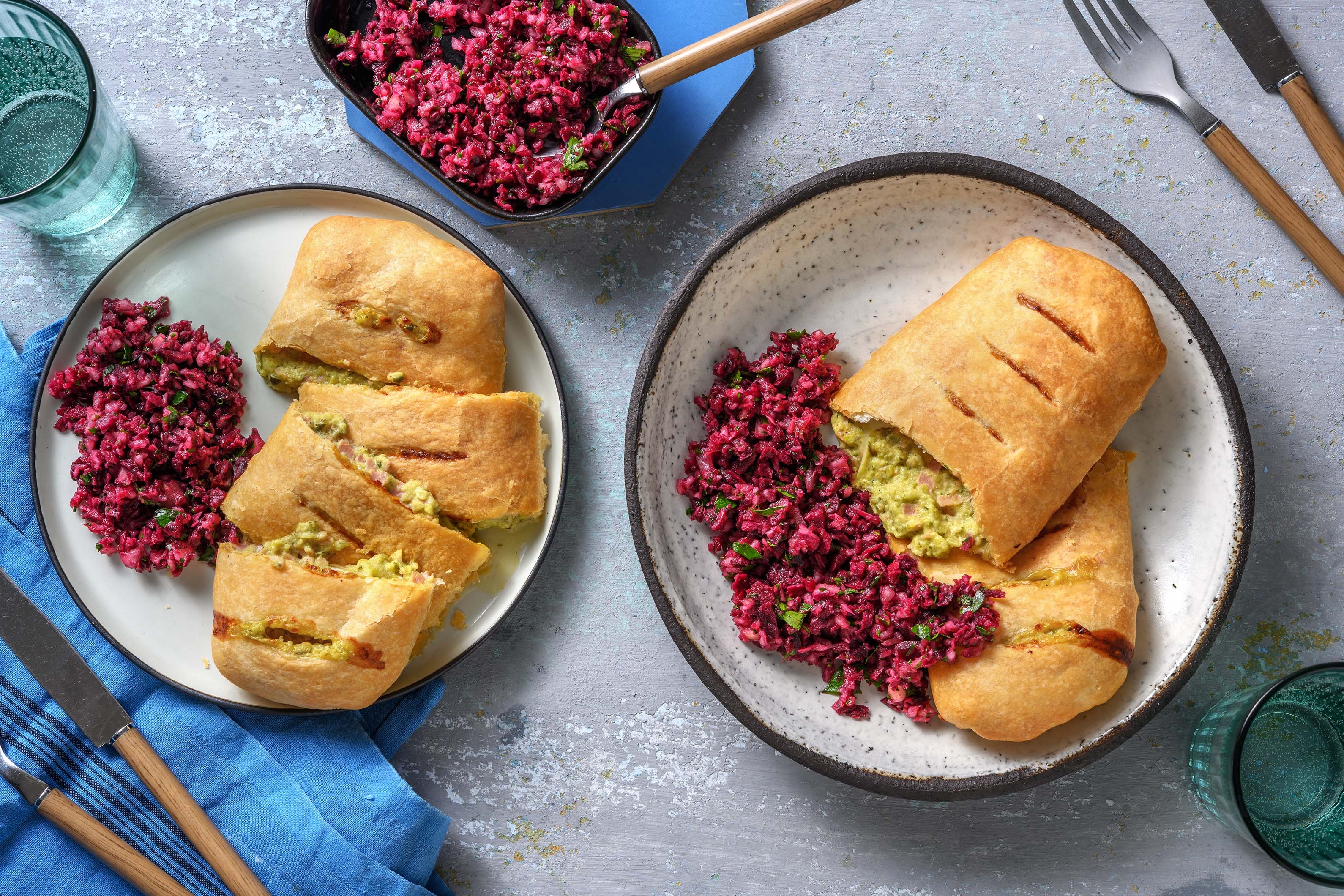 Deftiger Schinken-Zucchini-Strudel