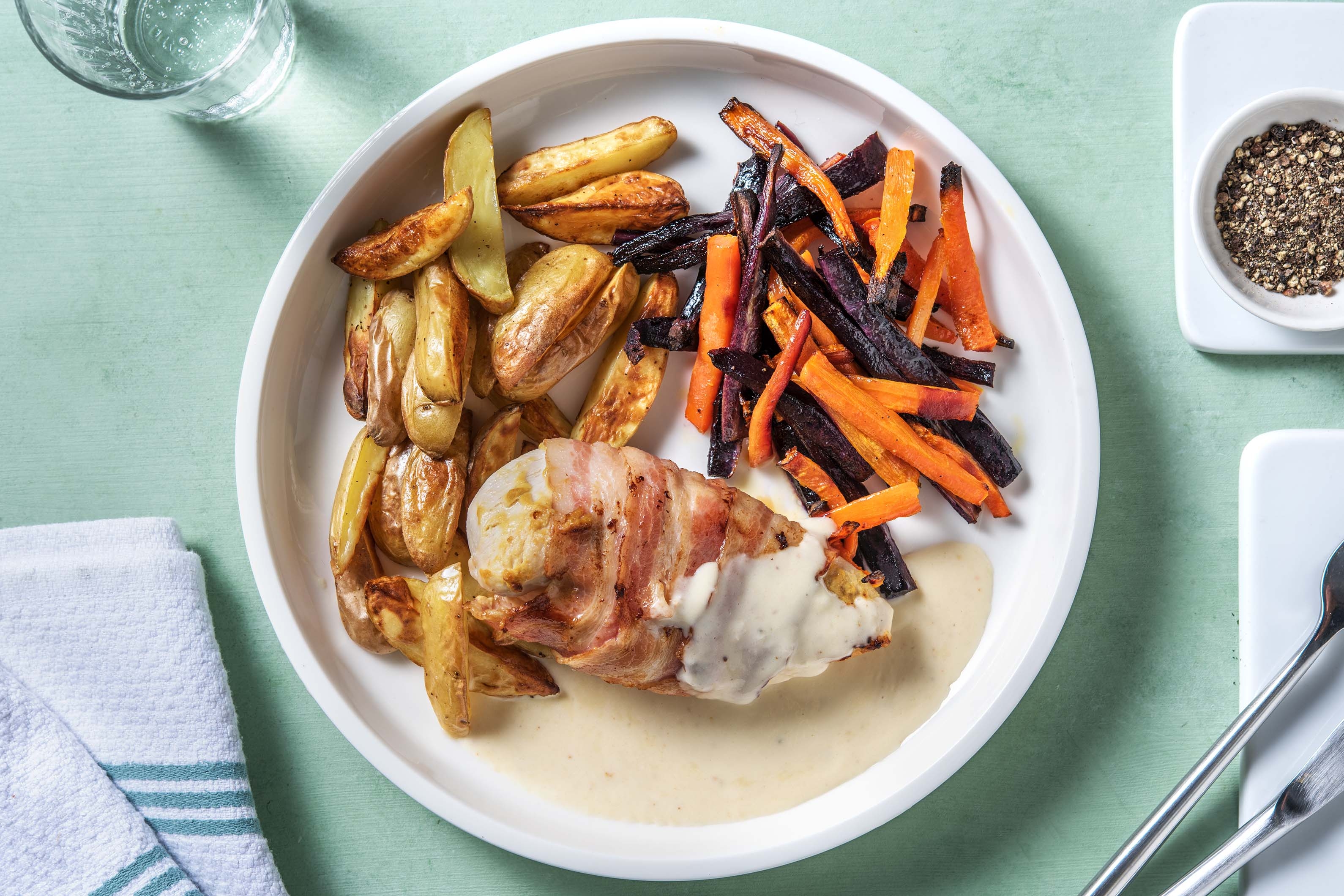 Pouletbrust mit Speck