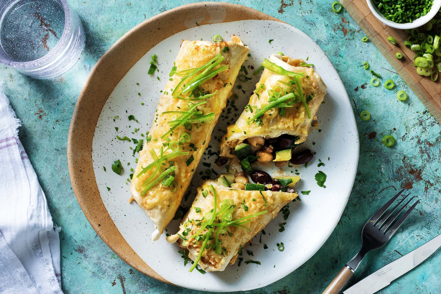 Pikante Enchiladas in weisser Sauce