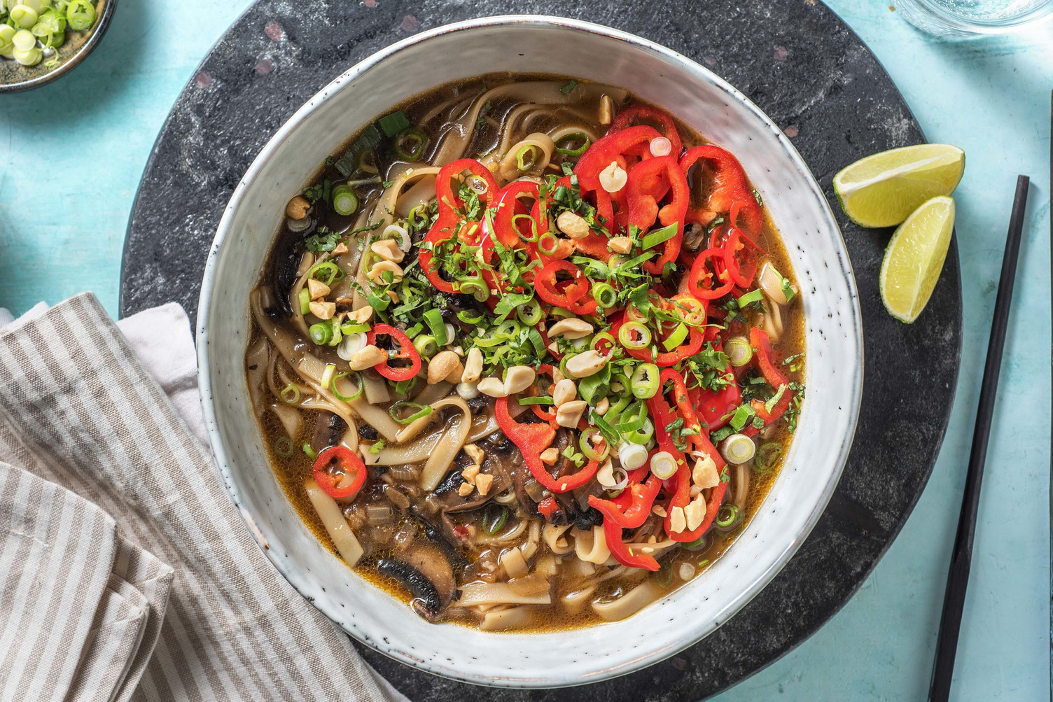 Pho à la vietnamienne au portobello poêlé