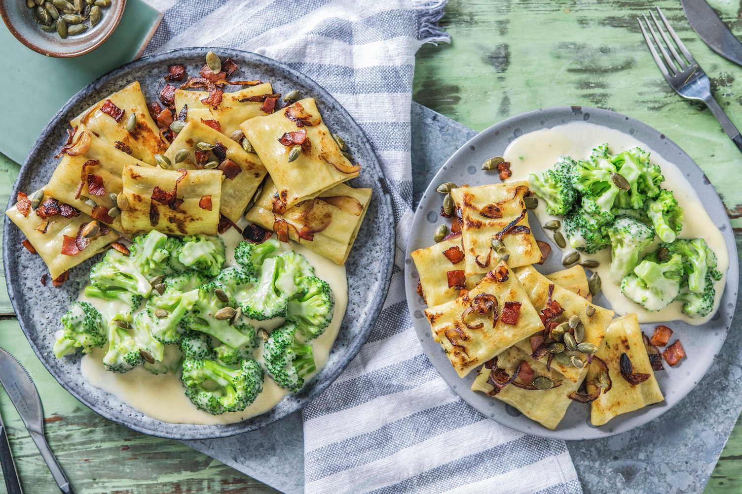 Mini-Maultaschen-Pfanne mit Bacon