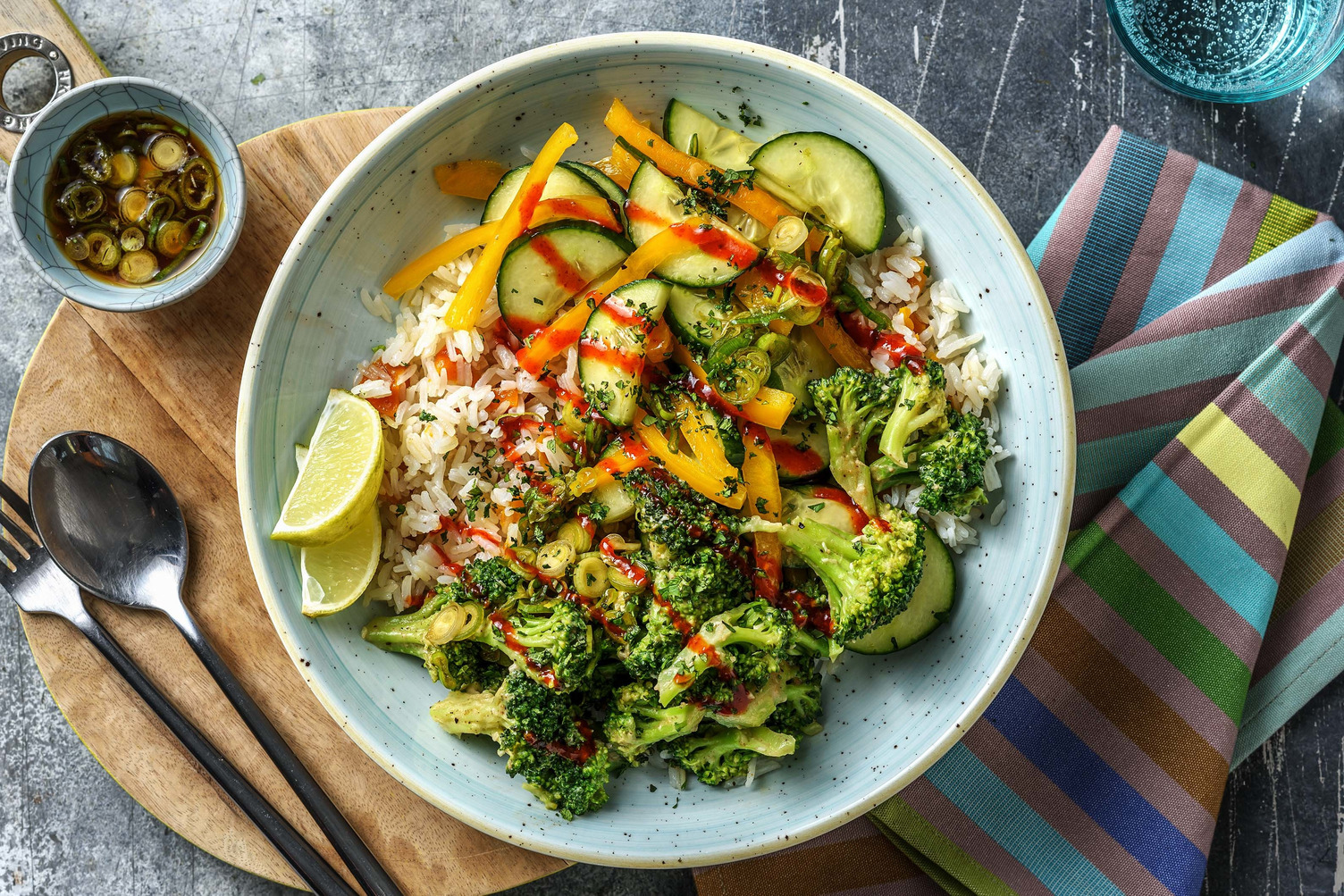 Sommer-Bowl mit Aprikosenreis