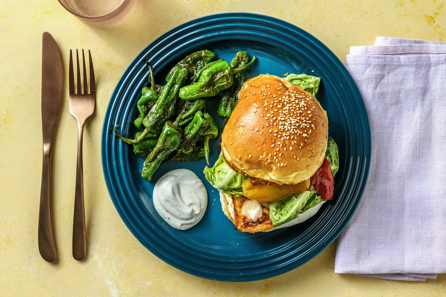 Spanischer Hähnchenburger