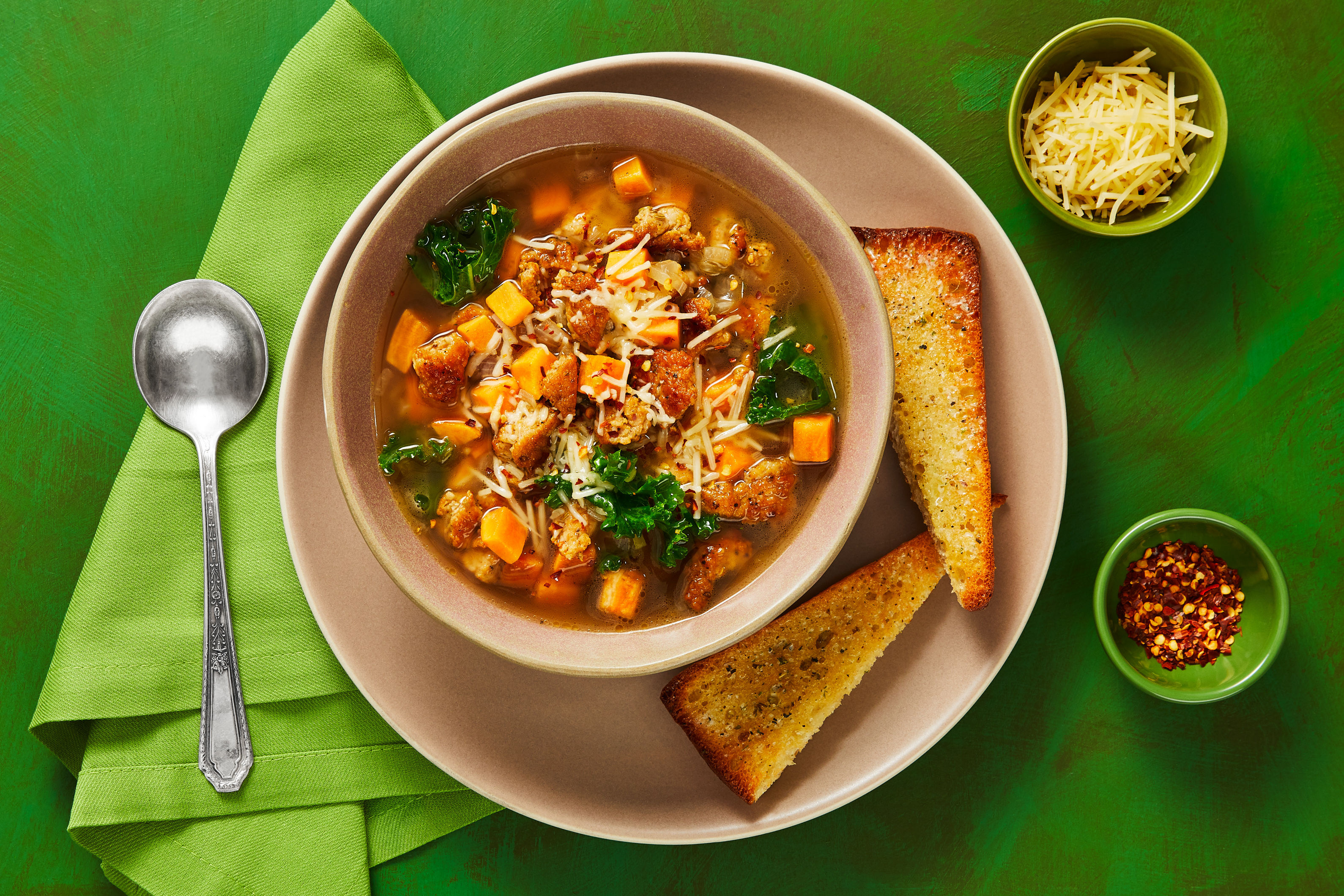 Chicken Sausage & Sweet Potato Soup