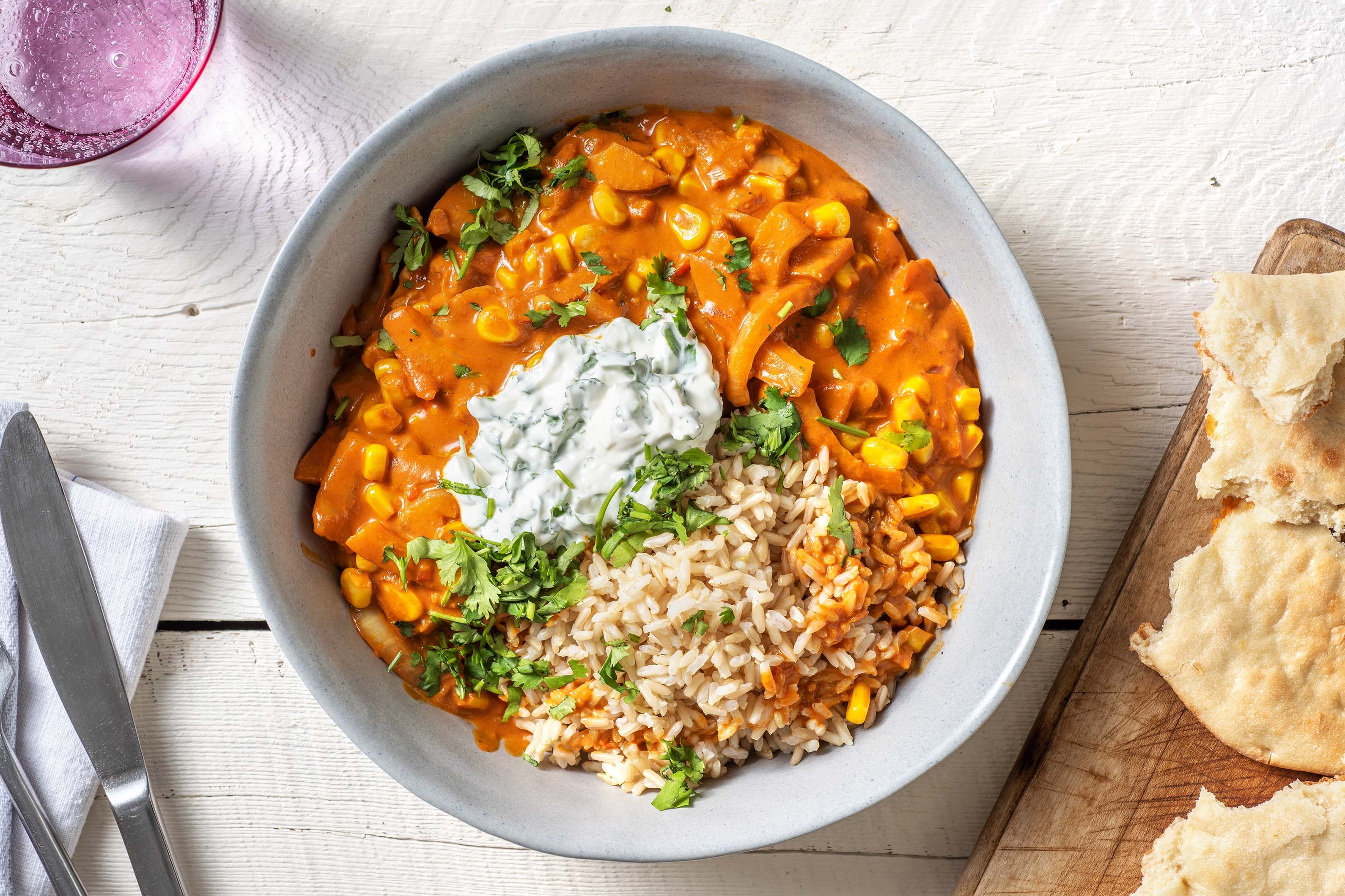 Curry à l'indienne au fenouil et au maïs