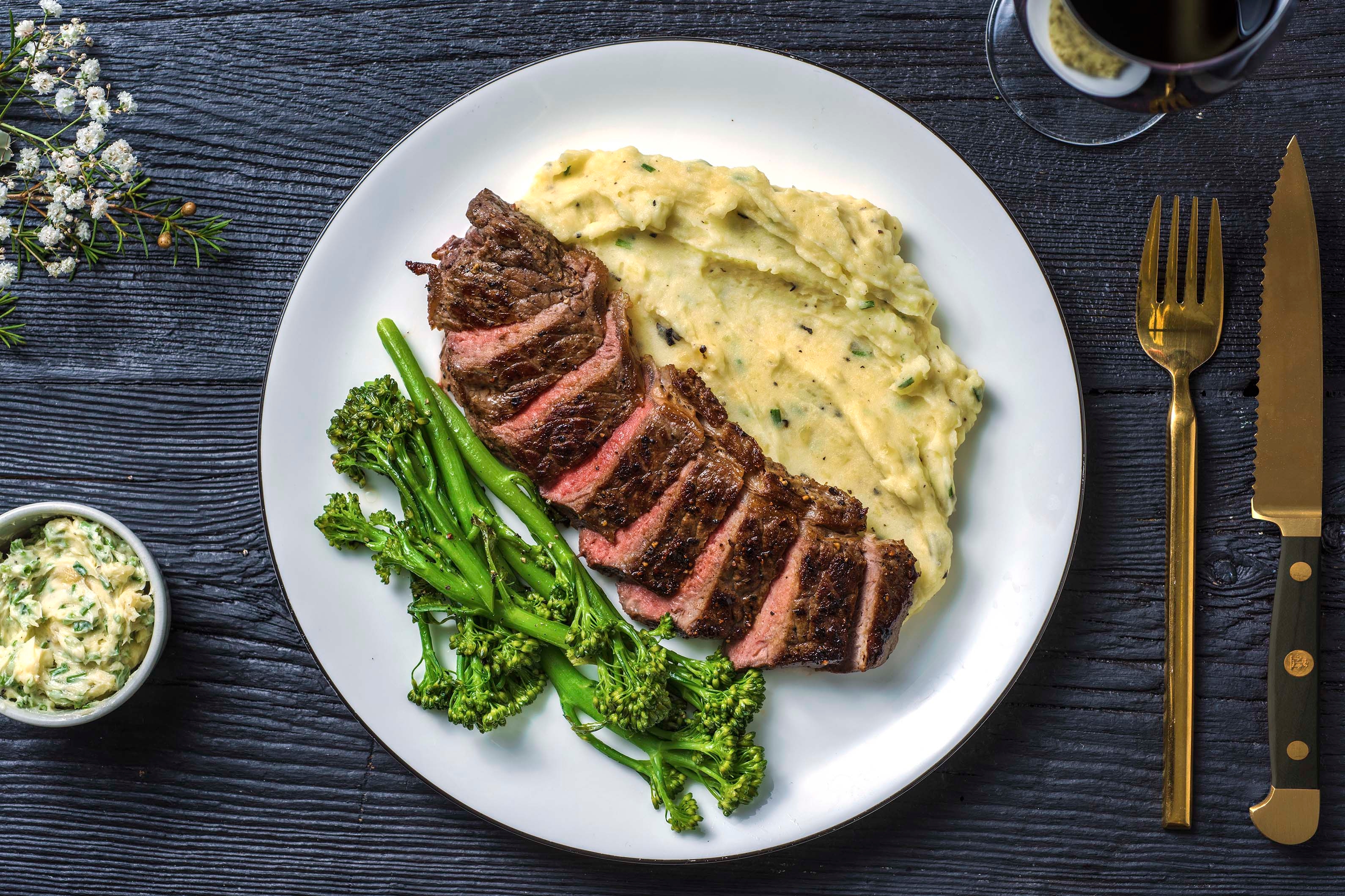 Matured Sirloin Steak with Truffle Mash