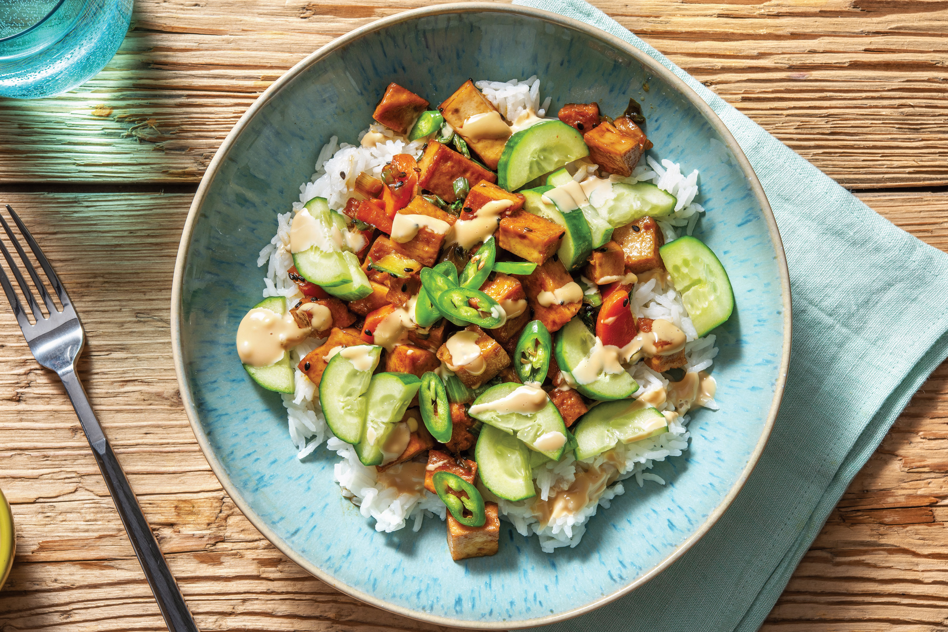 Peking Tofu Poke Bowl