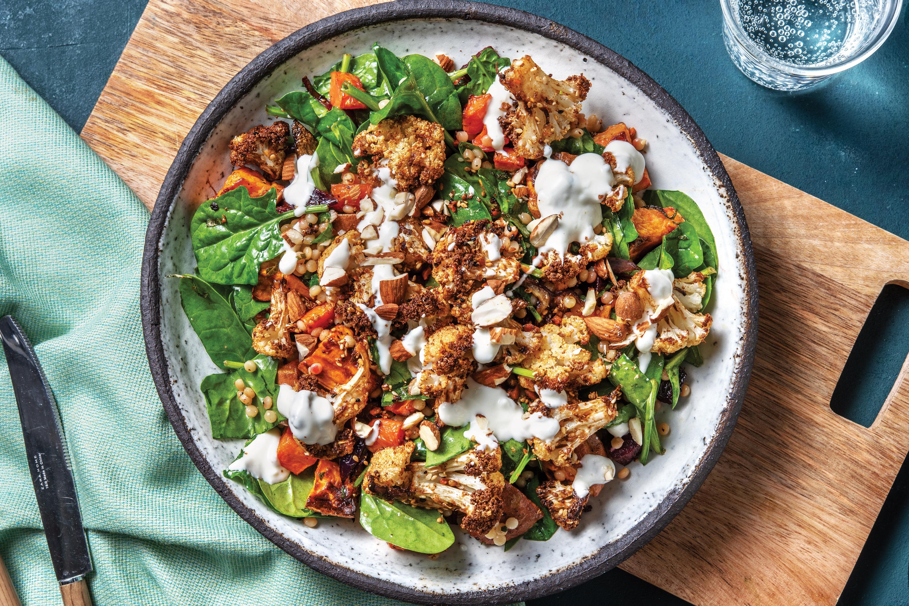 Dukkah Cauliflower & Pearl Couscous Salad