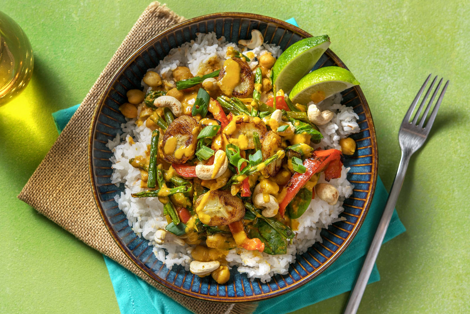 Süßes gelbes Curry mit Banane