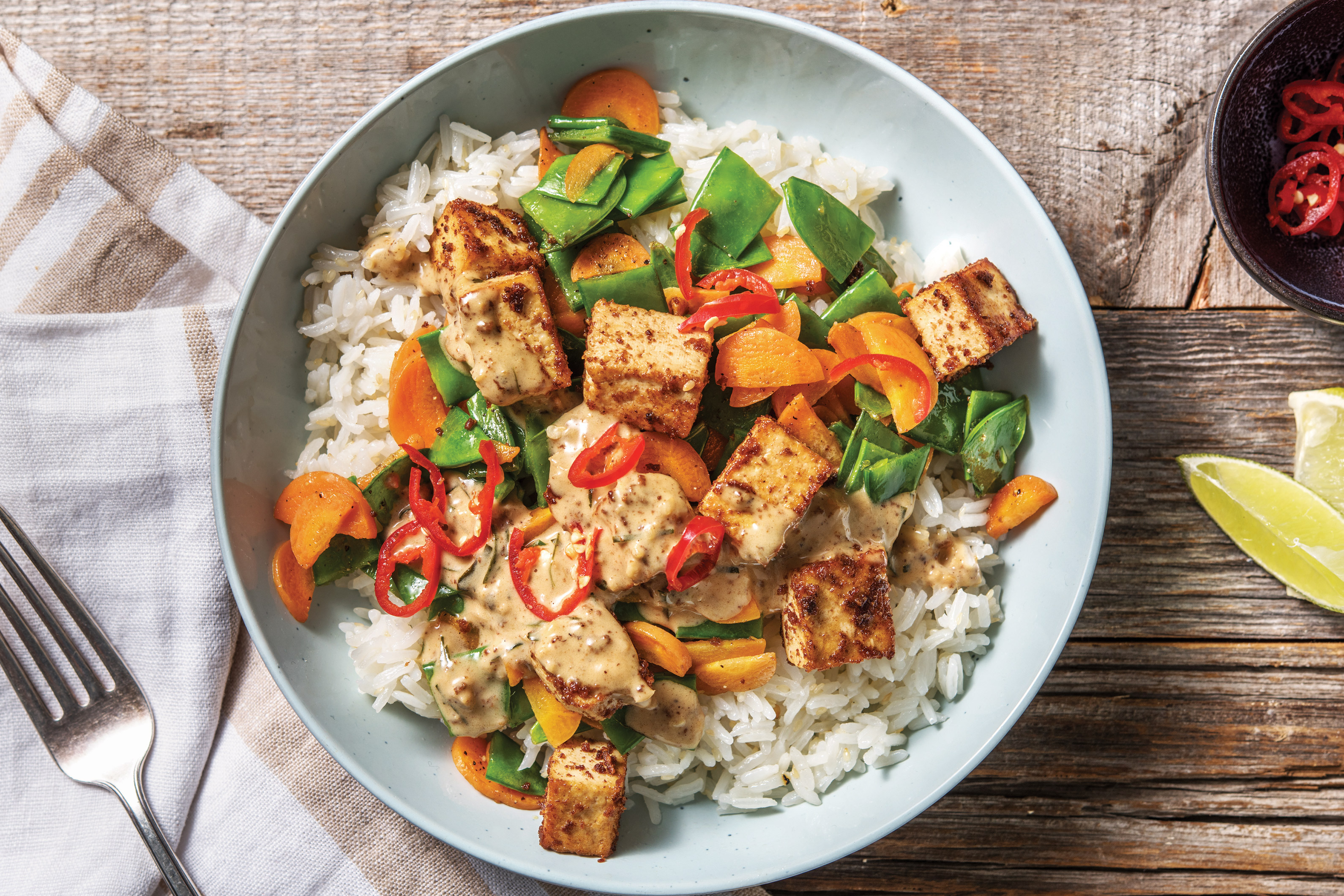 Peanut Tofu & Sesame Rice