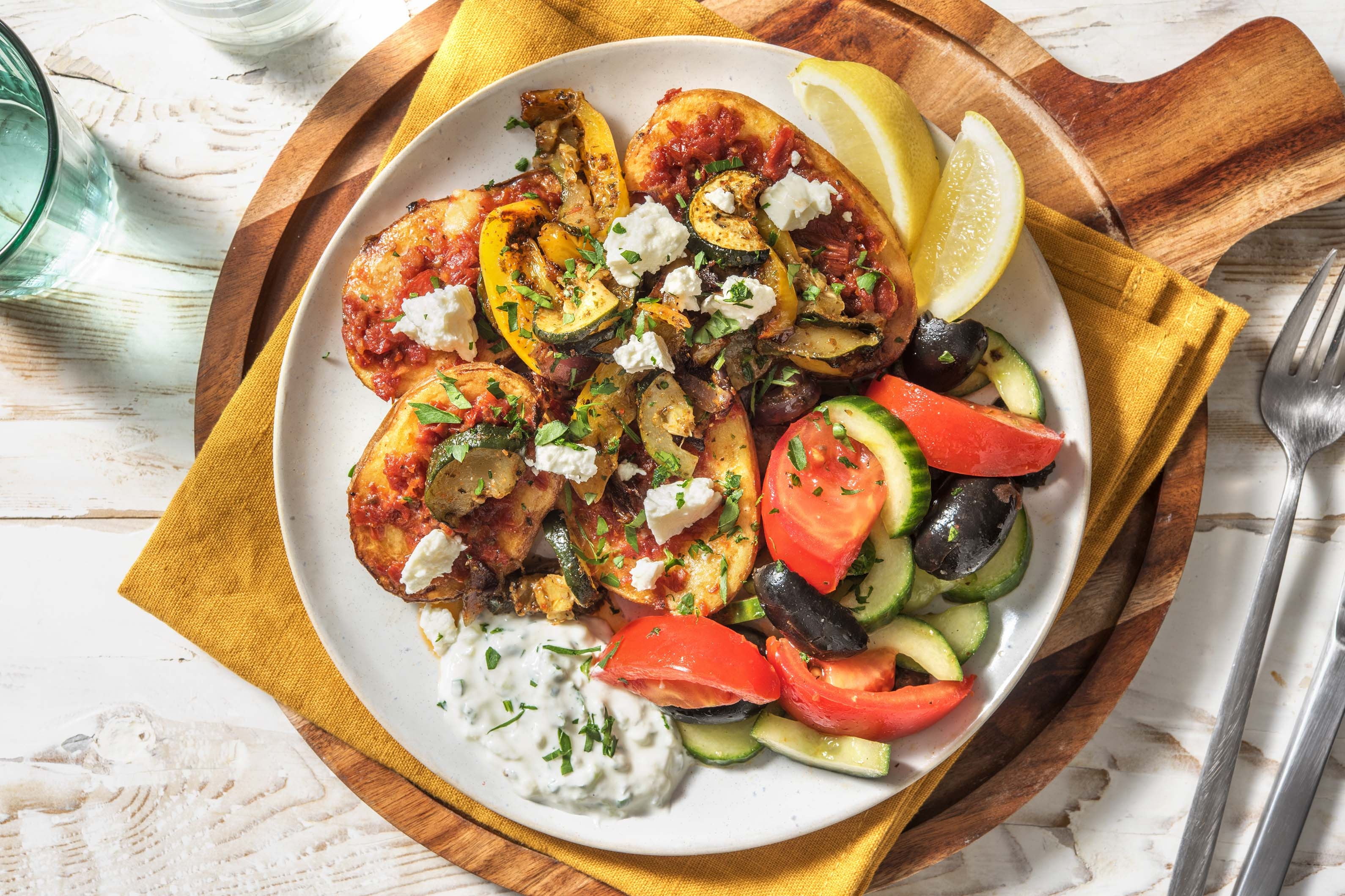 Griechische Ofenkartoffel mit Hirtenkäse