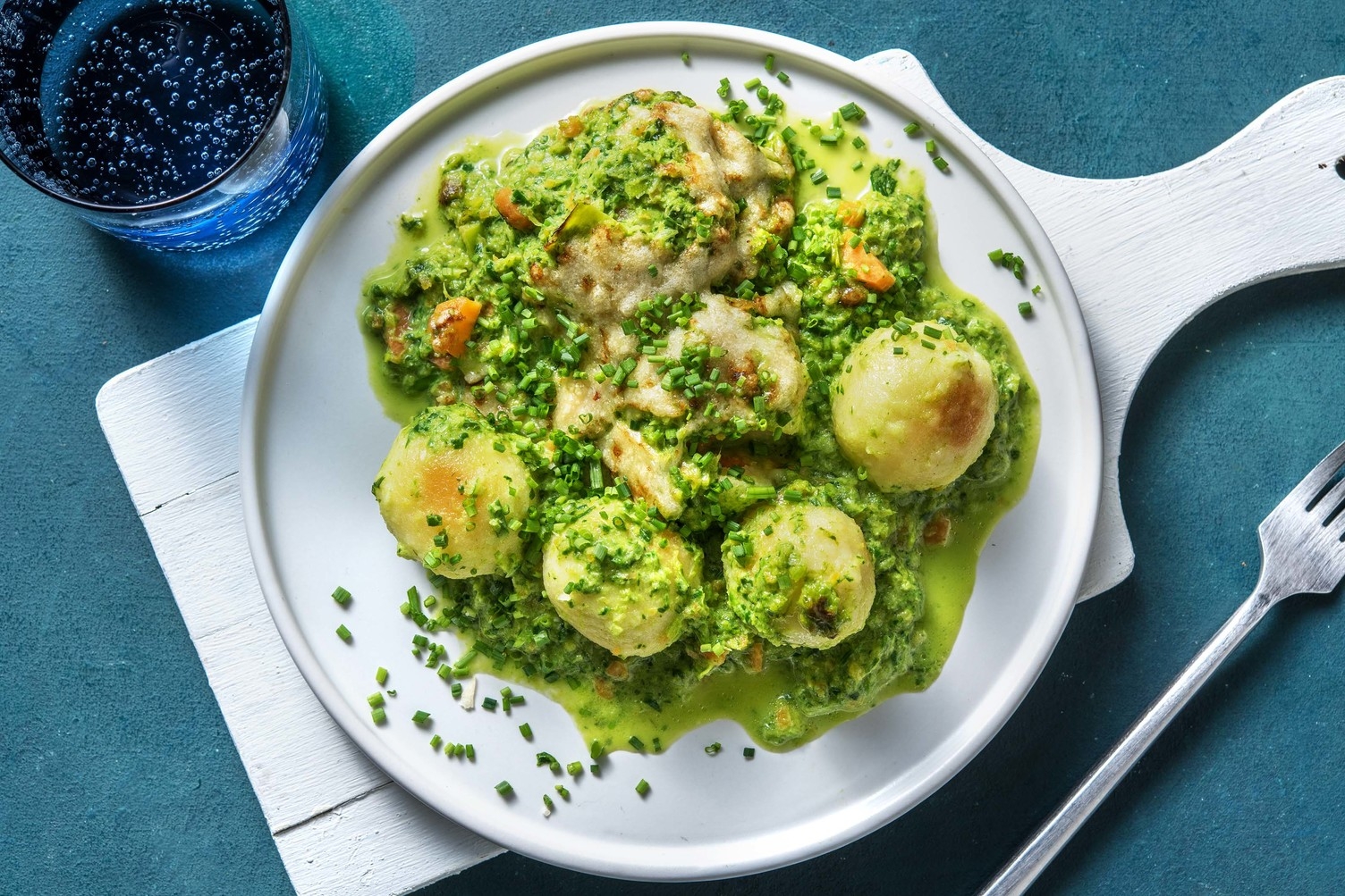 Cremiger Mini-Knödel-Auflauf