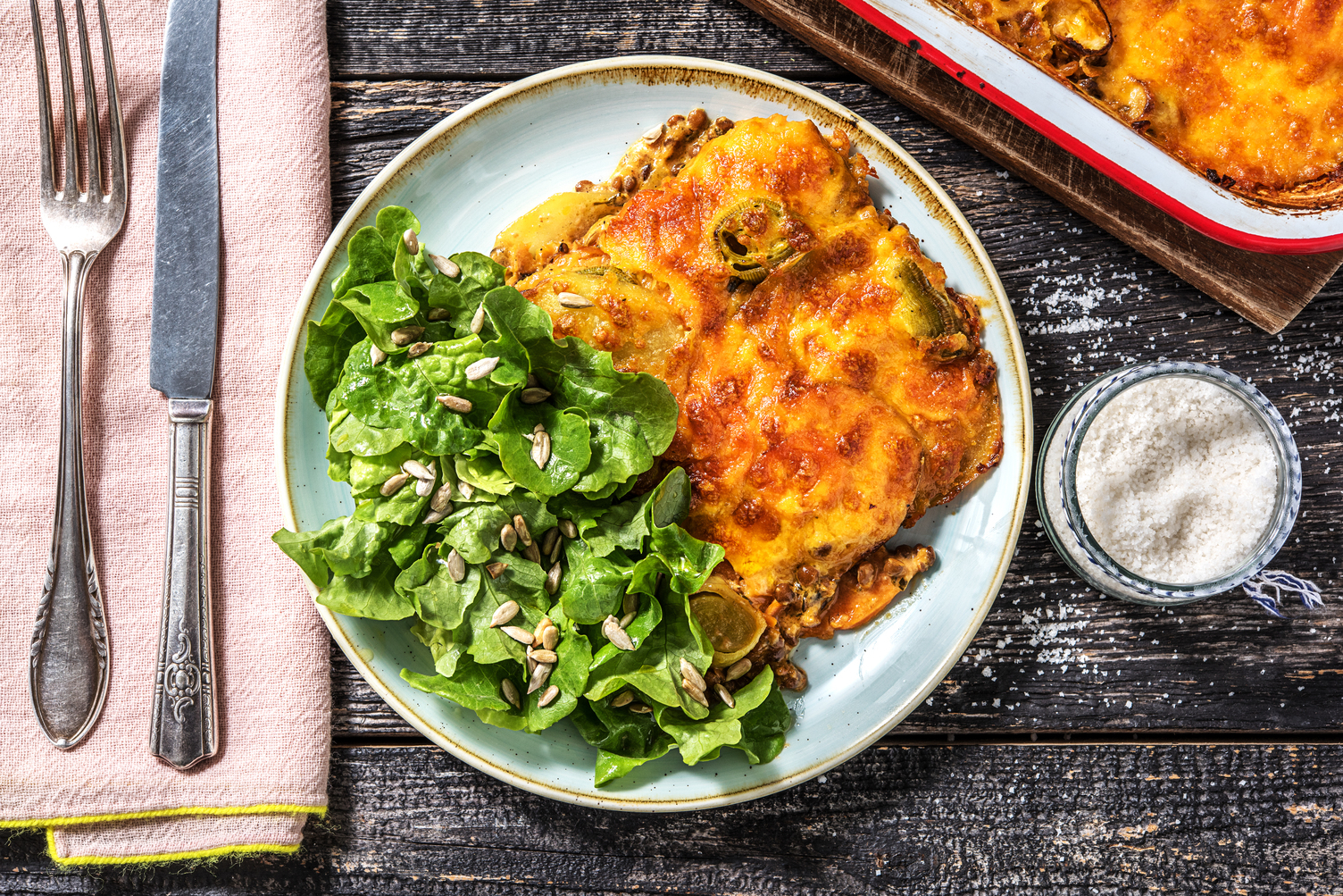 Herzhafter Linsenauflauf